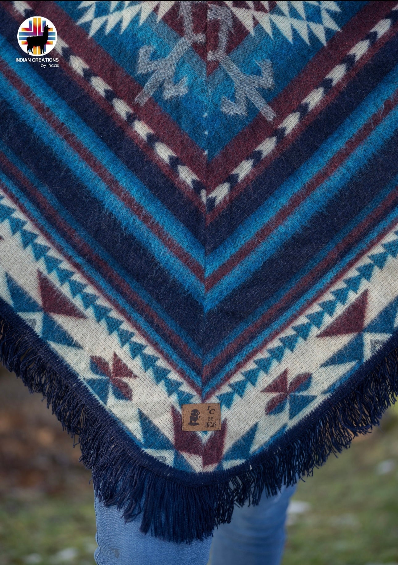 V-Shaped Alpaca Poncho