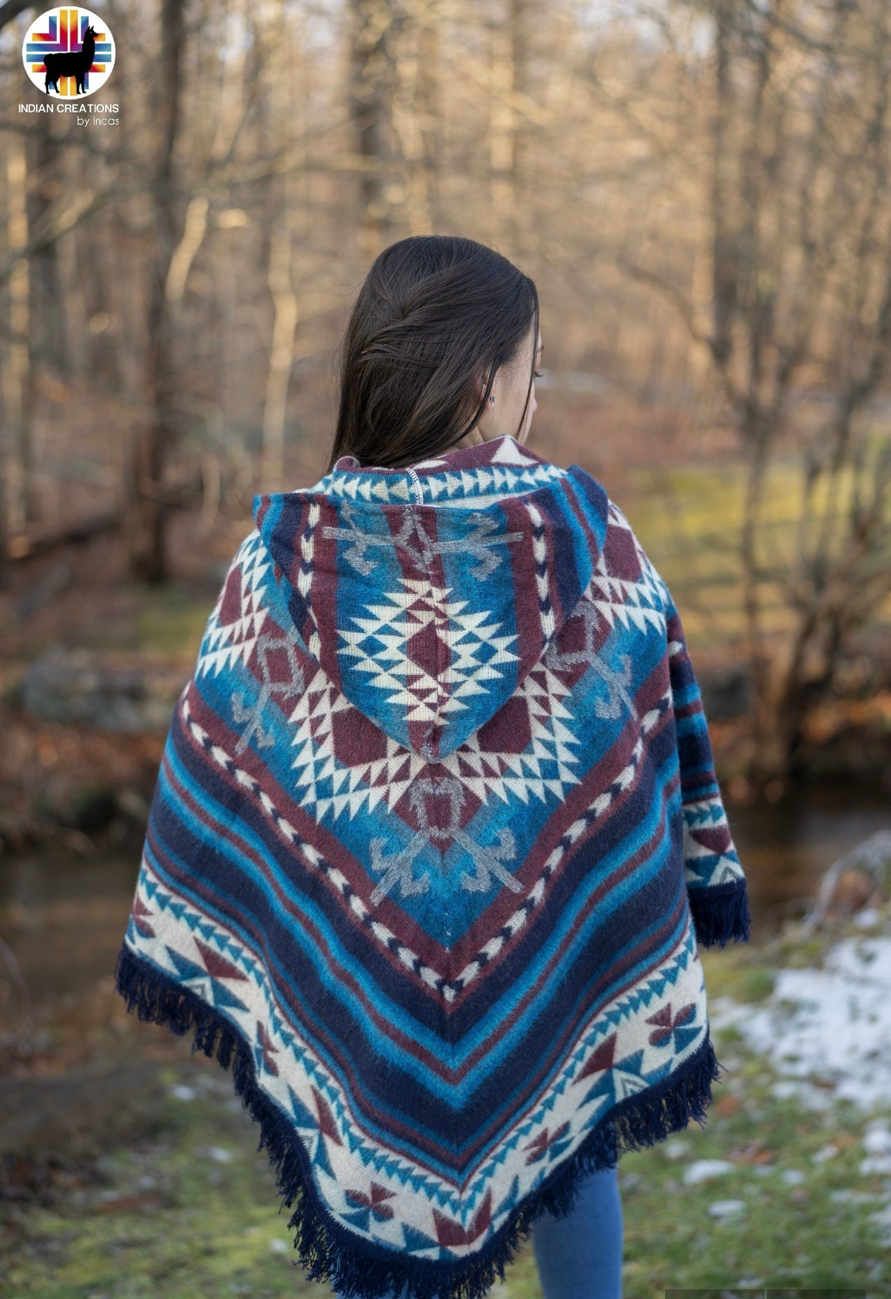 V-Shaped Alpaca Poncho