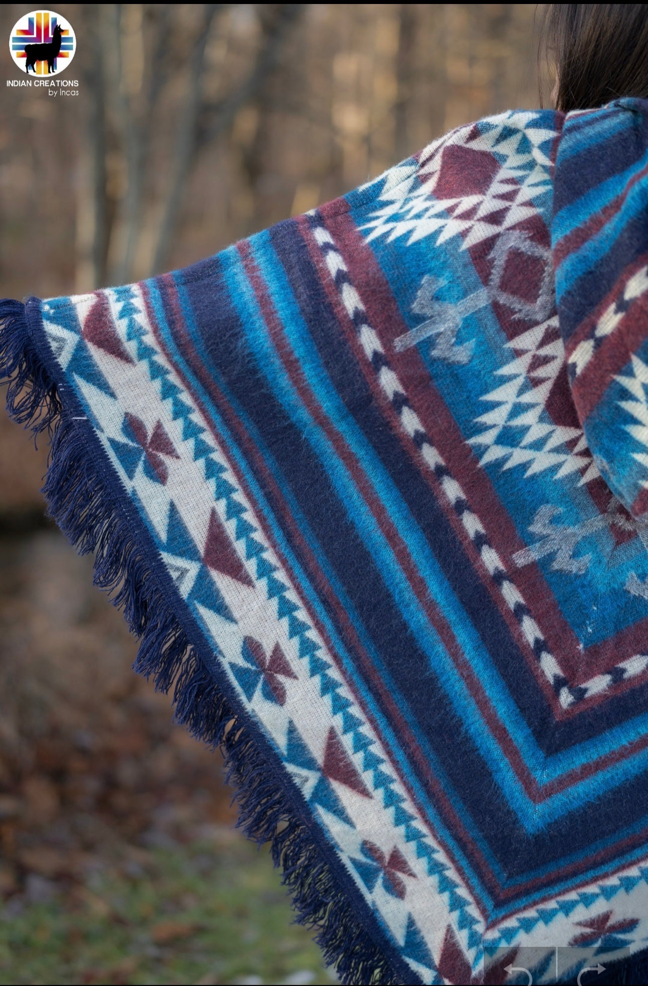 V-Shaped Alpaca Poncho