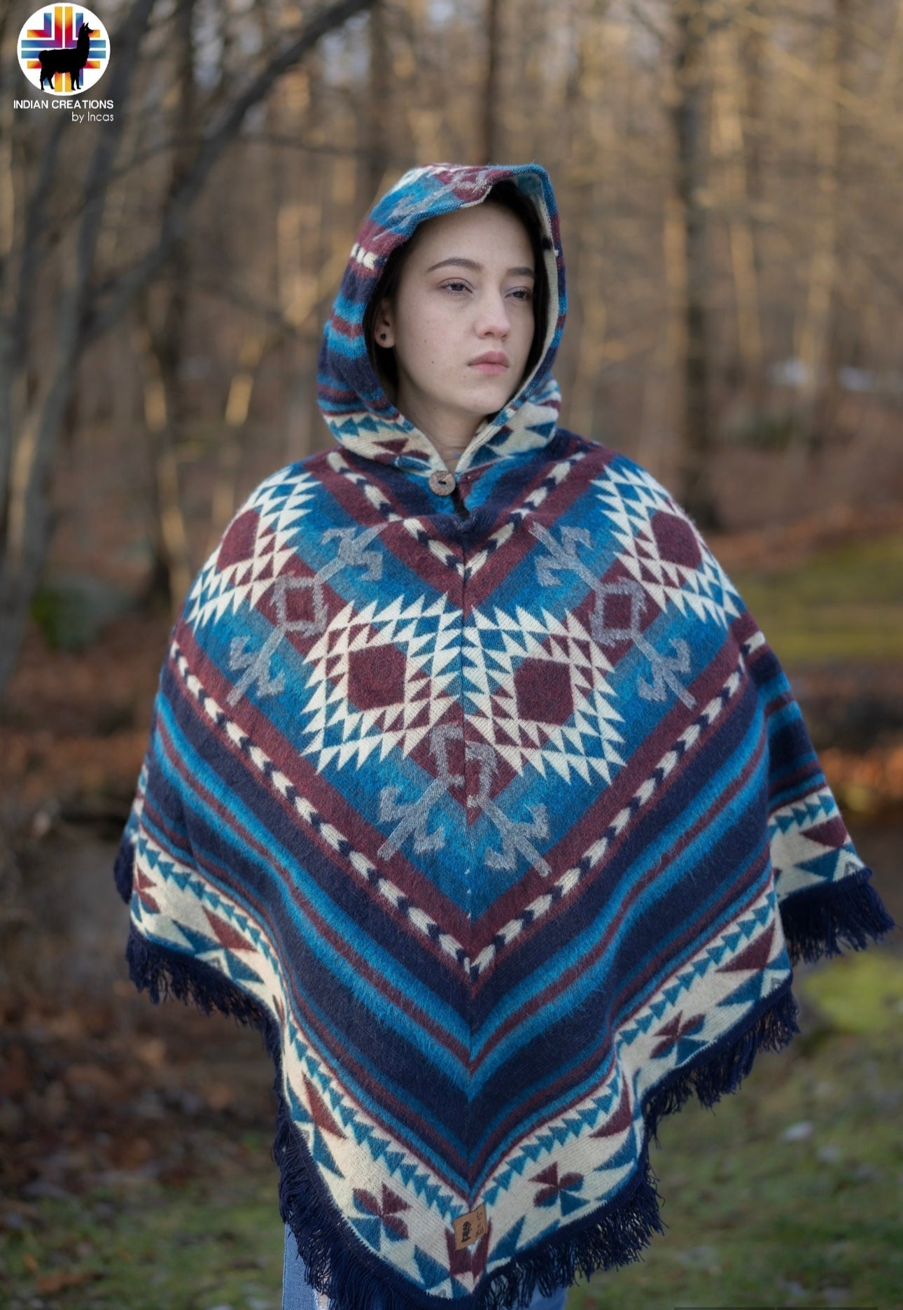 V-Shaped Alpaca Poncho