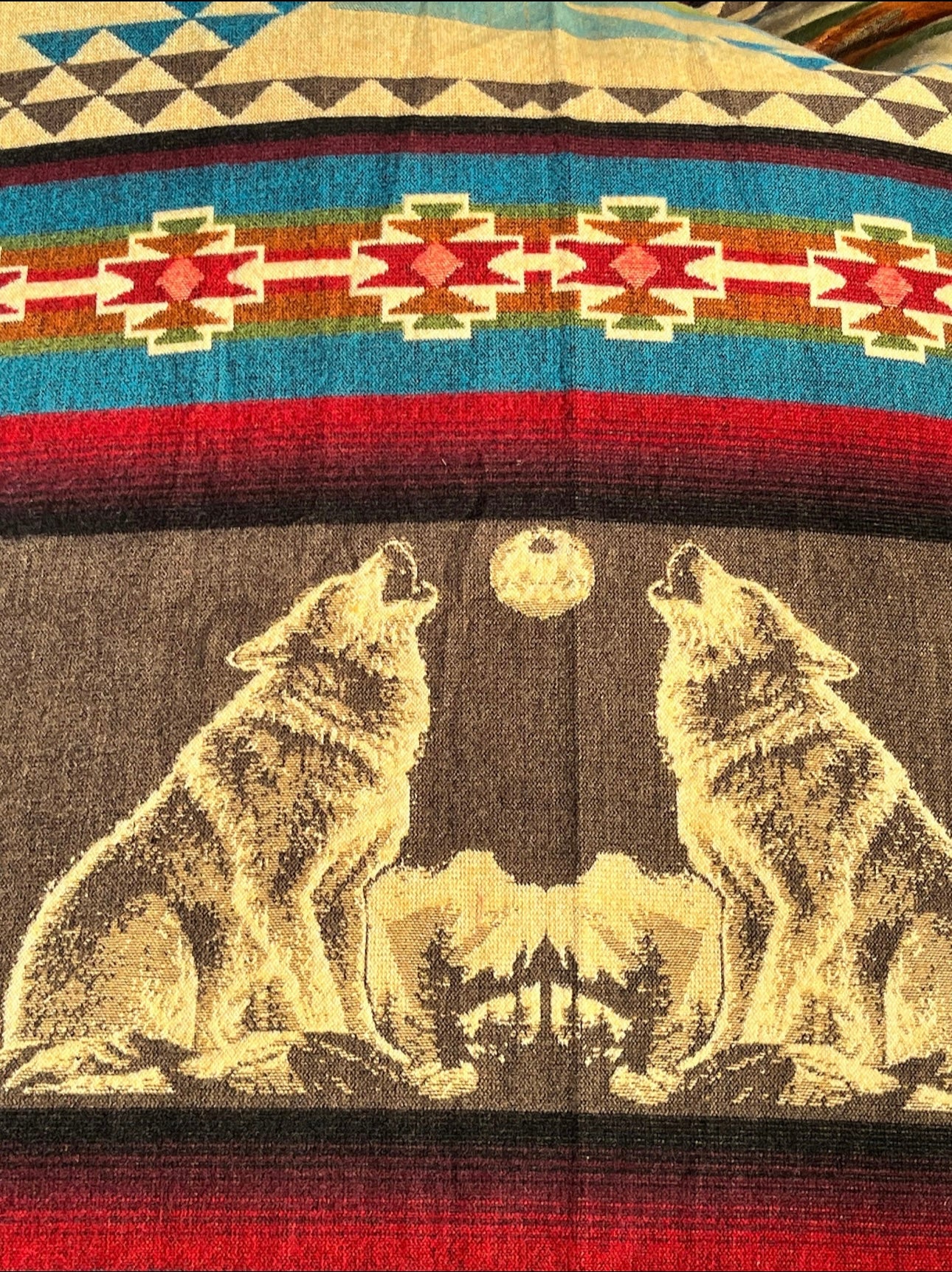 Wolf Spirit Animal Alpaca Blanket