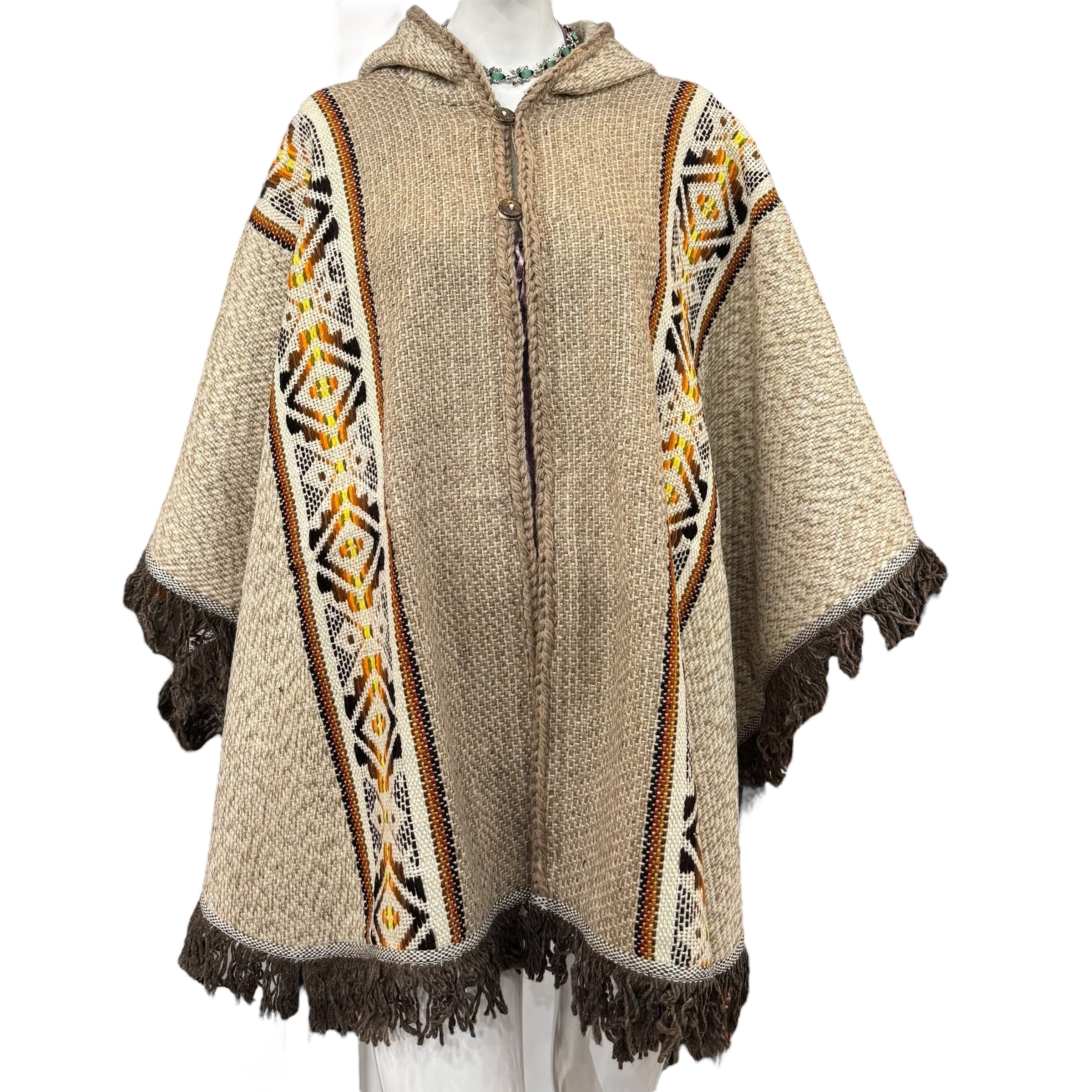 Desert Sunset Sheep Wool Cape