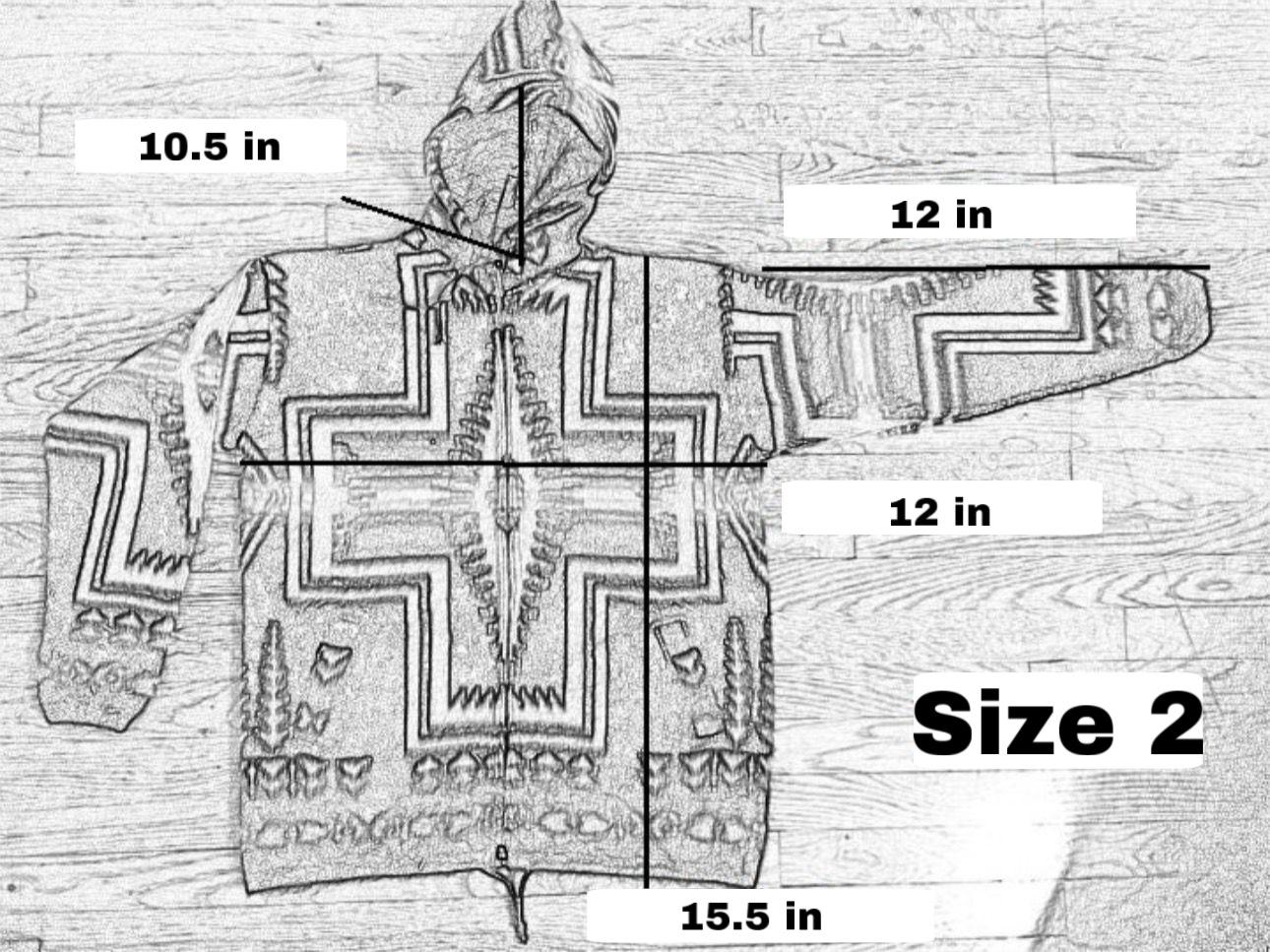 Dream Bear in Turquoise Handmade Native Alpaca Toddlers/Kids Jacket