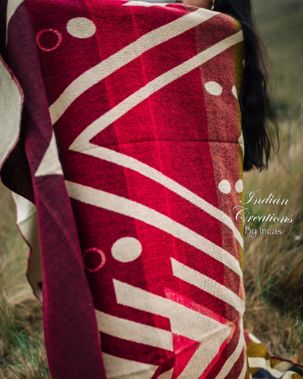 KING SIZE and Heavy-Duty Alpaca Blanket (Scarlet Dream)