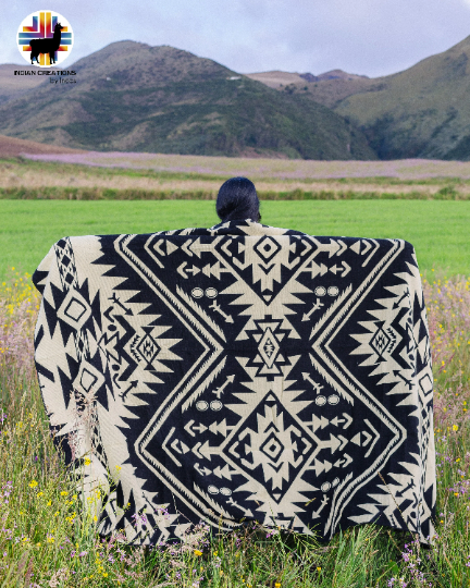 KING SIZE and Heavy-Duty Alpaca Blanket (Black Raven)