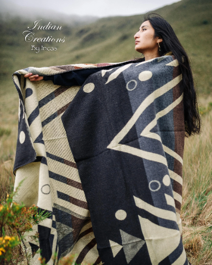 KING SIZE and Heavy-Duty Alpaca Blanket (Terracotta Field)