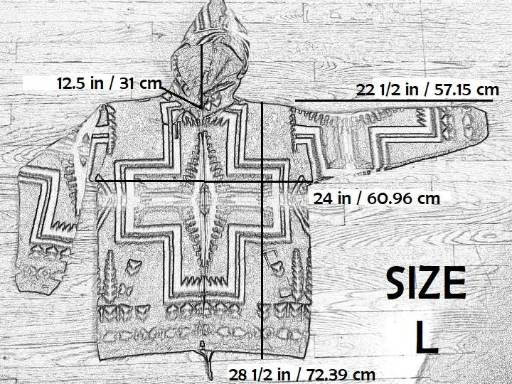 Native American Southwestern Gray Alpaca Jacket. Super warm and soft.