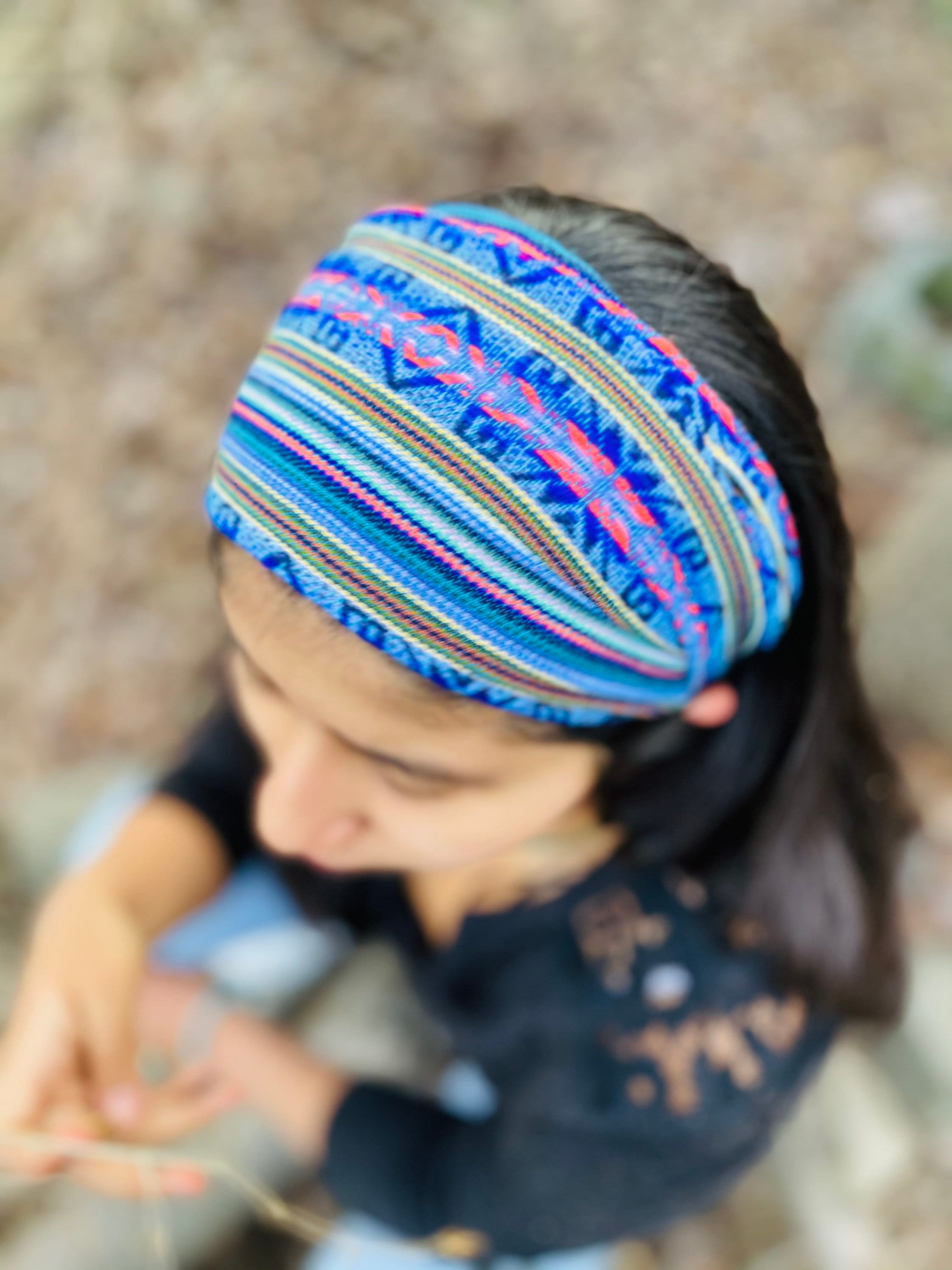 Hippie Headband. Boho Yoga Headband. Wide, Soft and Stretchy. Unisex Head wrap. Handmade, colorful and comfortable. Gift Ideas