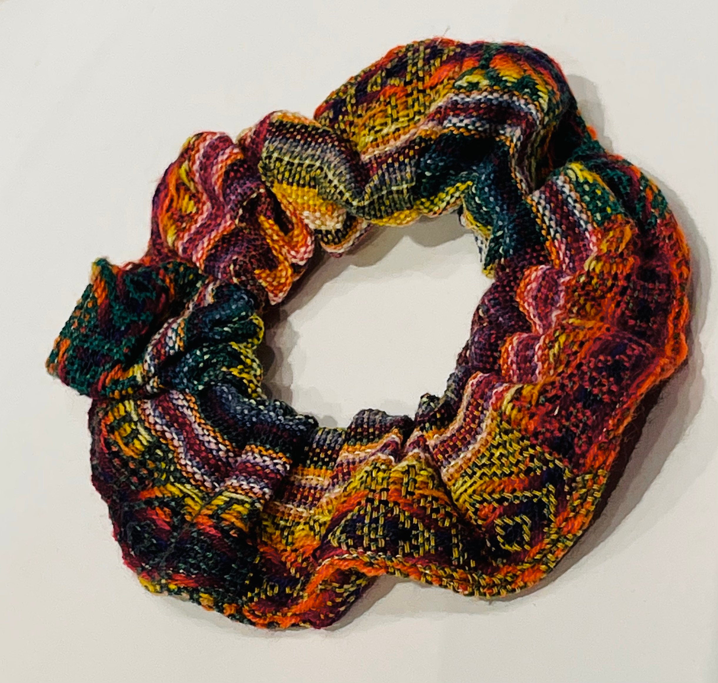 Handmade Hair Scrunchies.  Hippie Scrunchy. Boho Hair Ties. Soft Stretchy Scrunchies. Gift Ideas