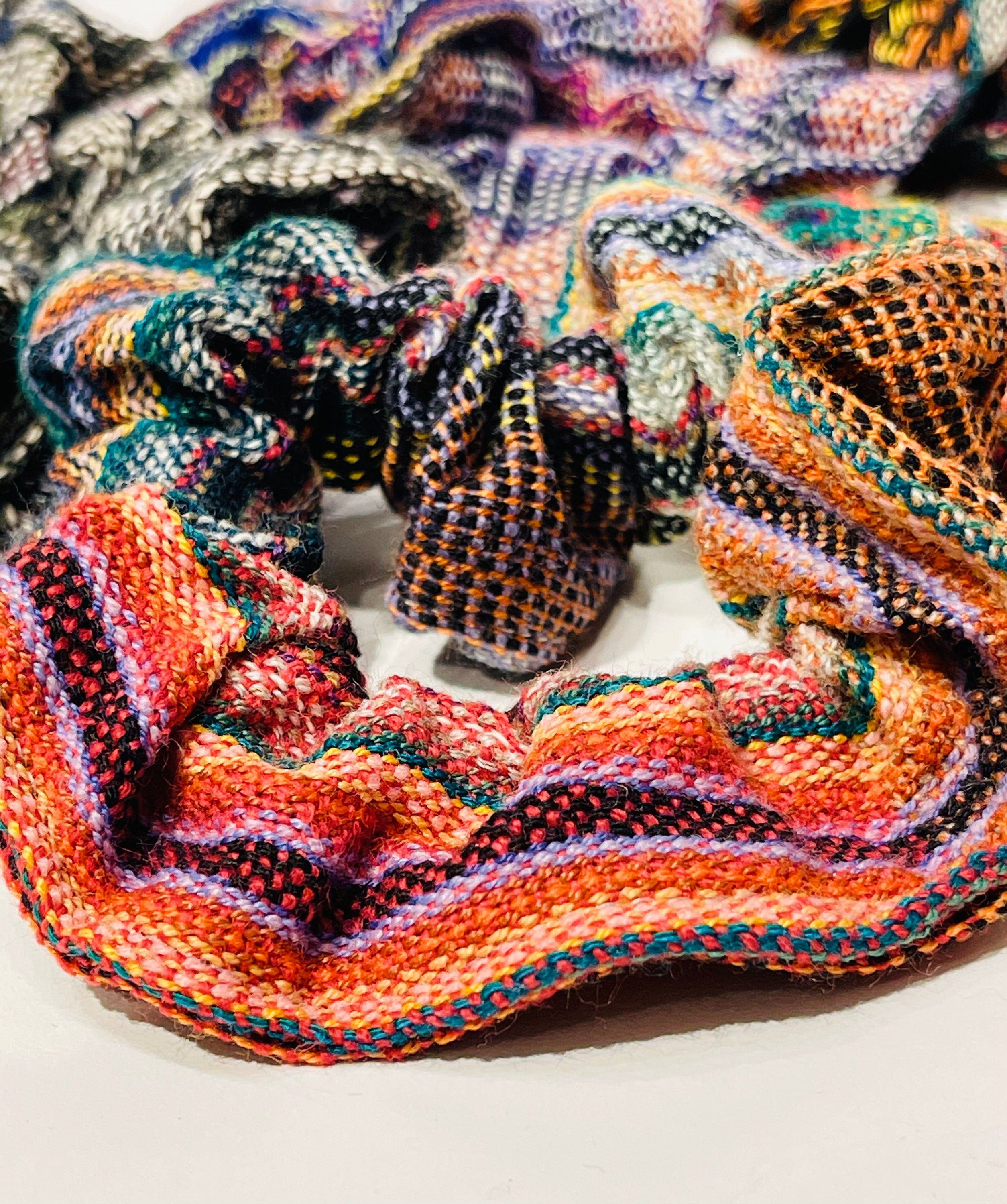 Handmade Hair Scrunchies.  Hippie Scrunchy. Boho Hair Ties. Soft Stretchy Scrunchies. Gift Ideas