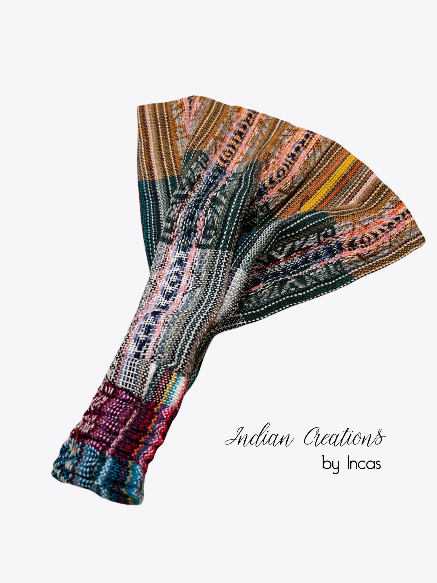 Hippie Headband. Boho Yoga Headband. Wide, Soft and Stretchy. Unisex Head wrap. Handmade, colorful and comfortable.