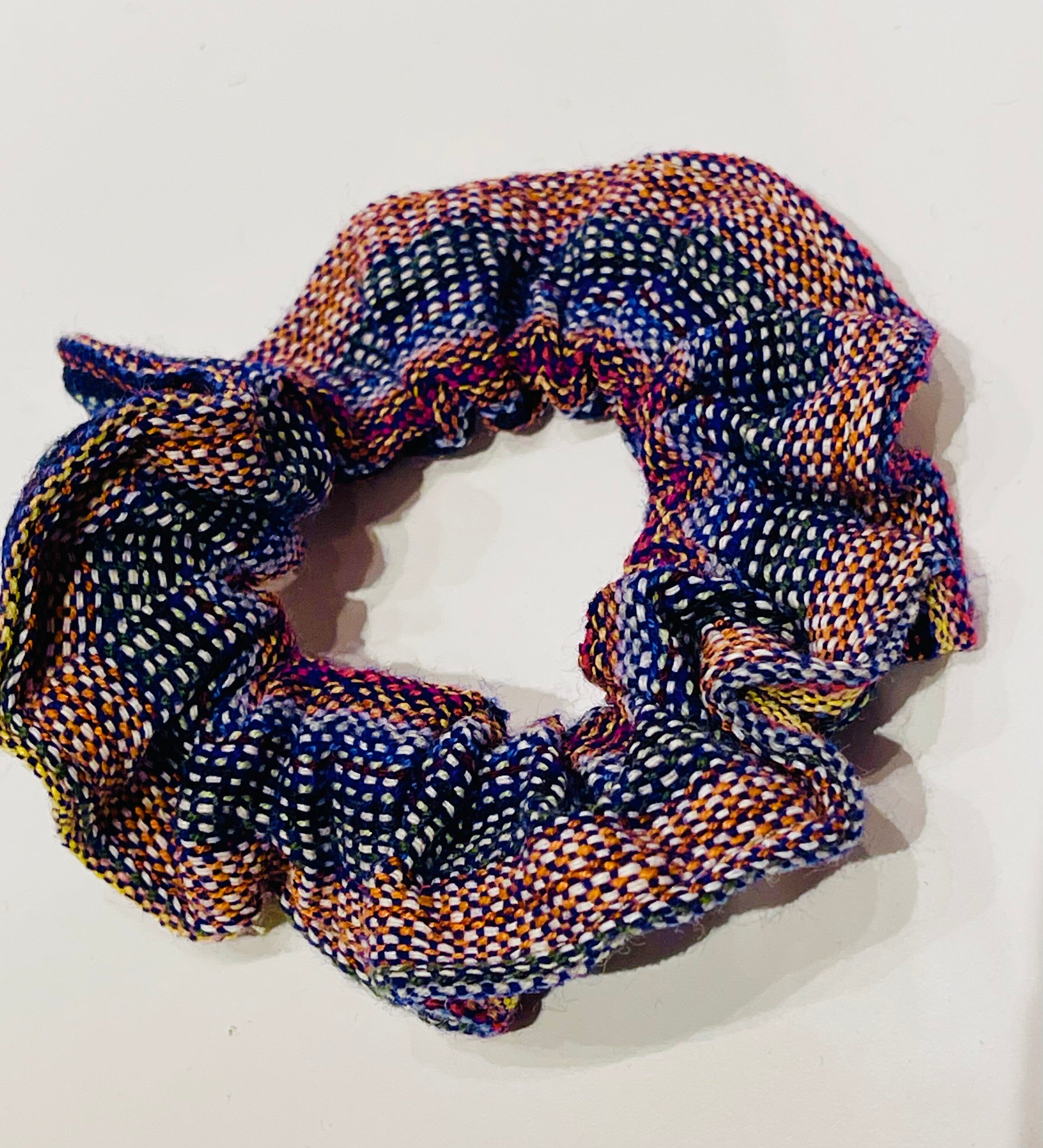 Handmade Hair Scrunchies.  Hippie Scrunchy. Boho Hair Ties. Soft Stretchy Scrunchies. Gift Ideas