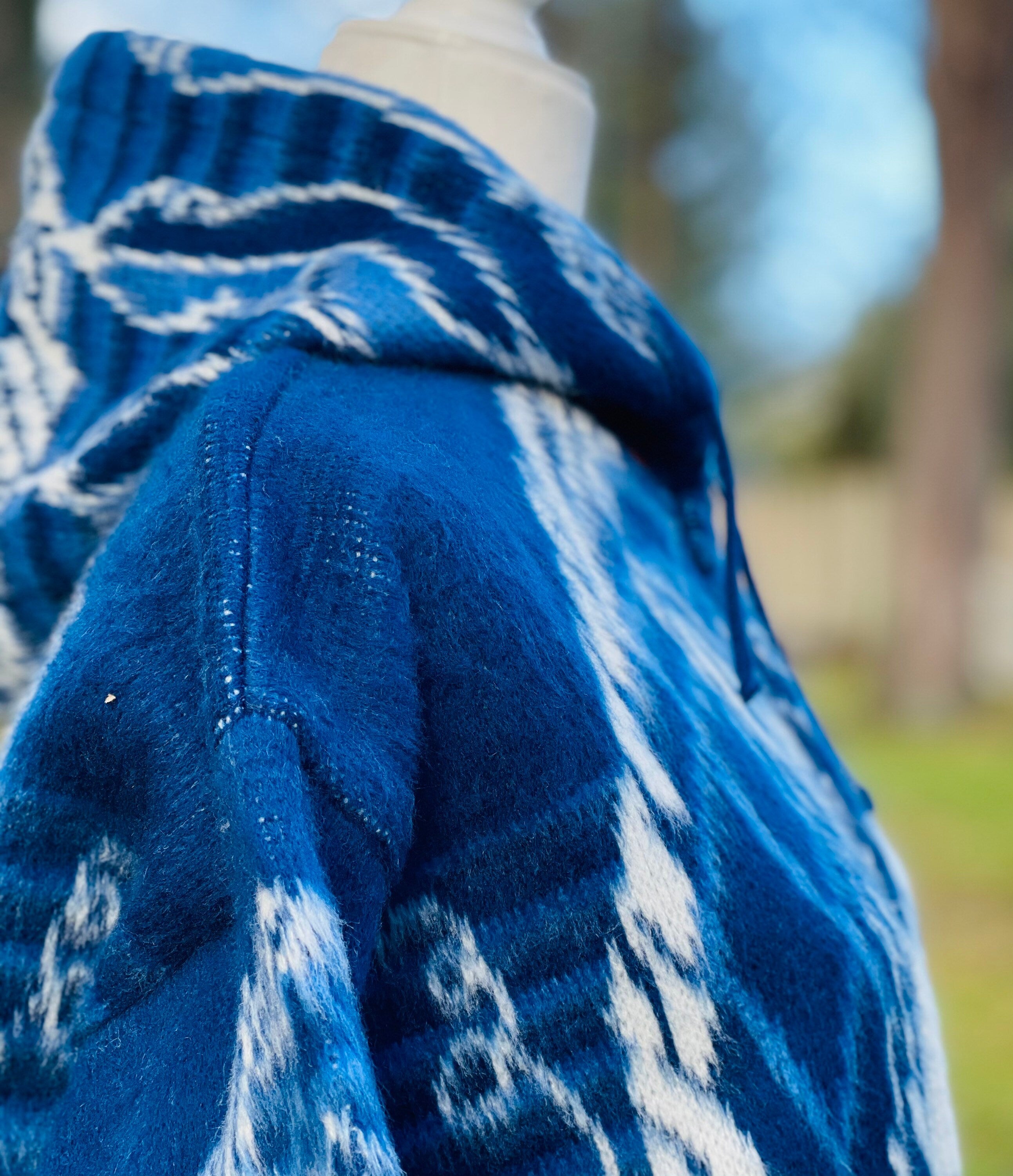 Handmade Alpaca Wool Jacket.(Dreamcatcher and Wolf) Crafted By Indigenous Hands. Machine Washable.Unisex.One Size. FREE SHIPPING! Gift Ideas
