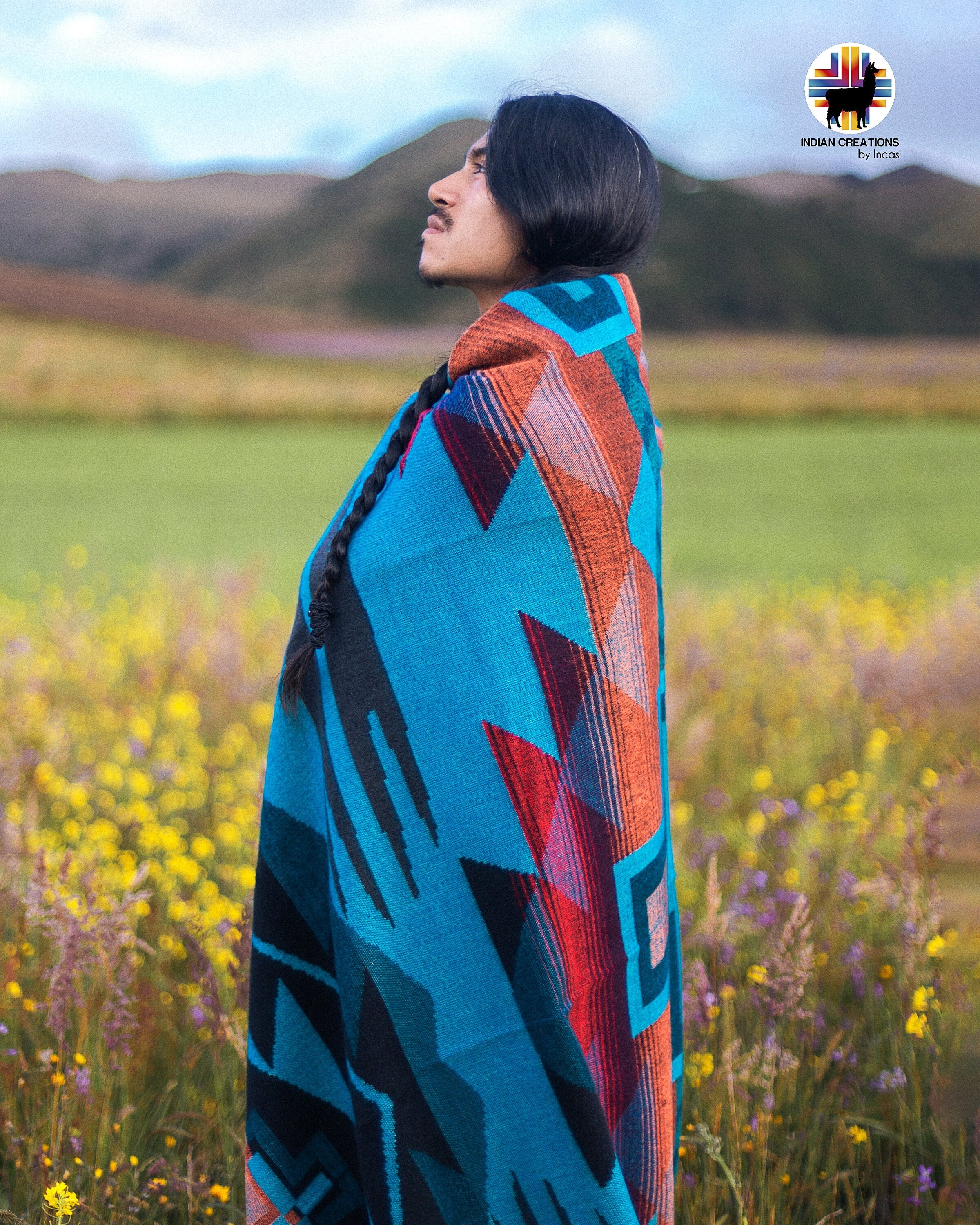Blue Thunder Alpaca Blanket