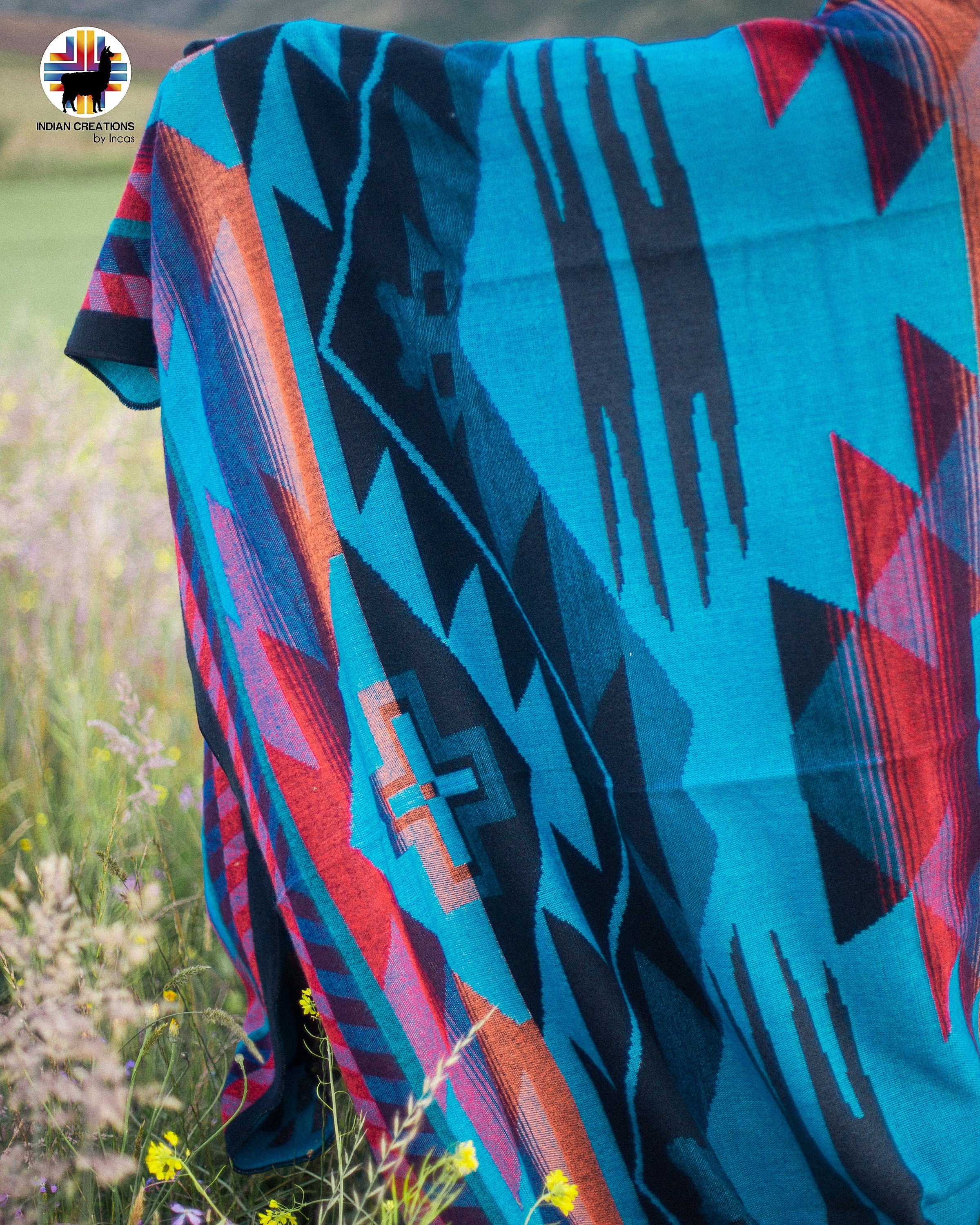 Blue Thunder Alpaca Blanket