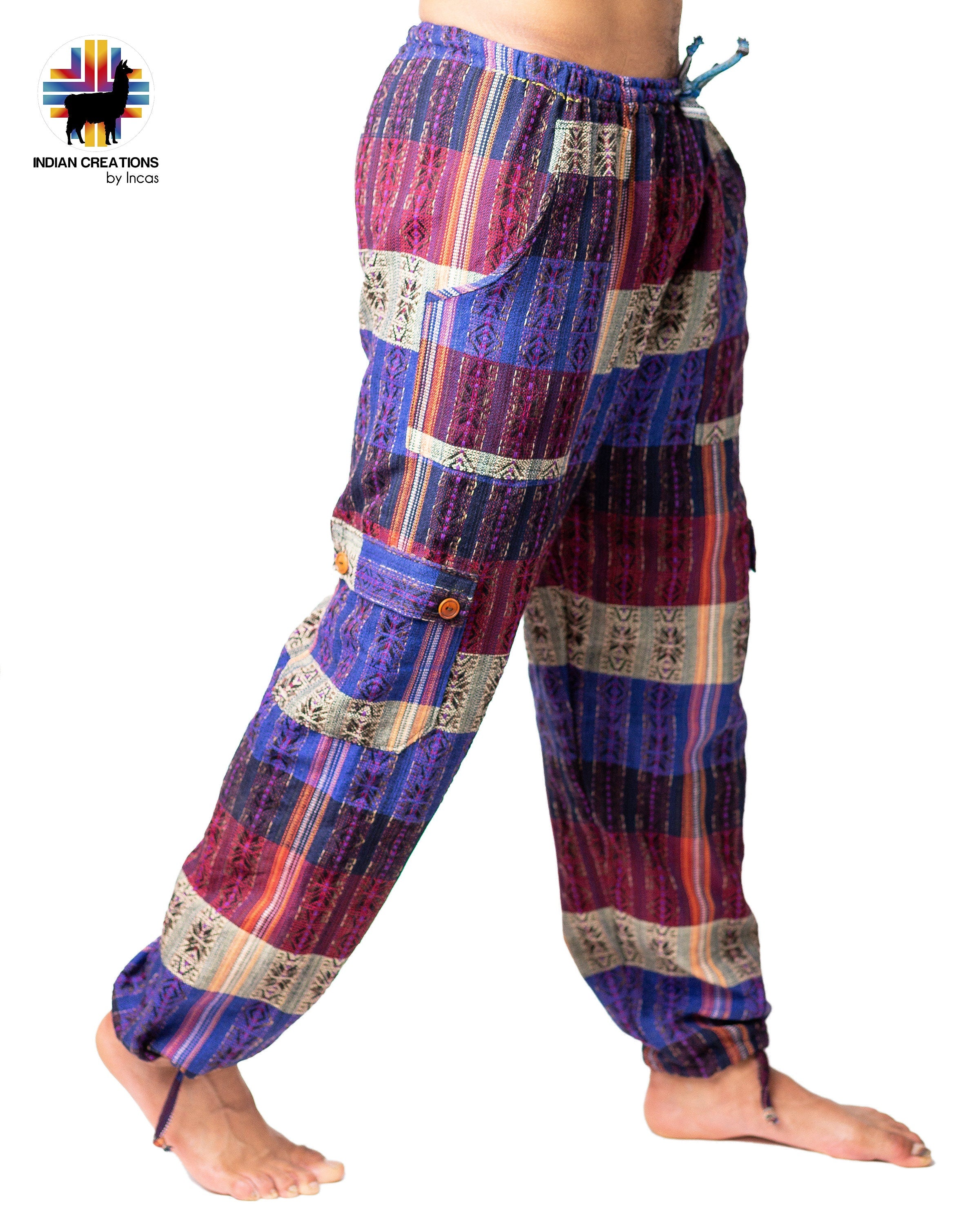 Boho Cotton Pants. Hippie Style Pants. Active Wear and Bohemian Style. Super Comfortable and Machine Washable. FREE SHIPPING! Gift Ideas.