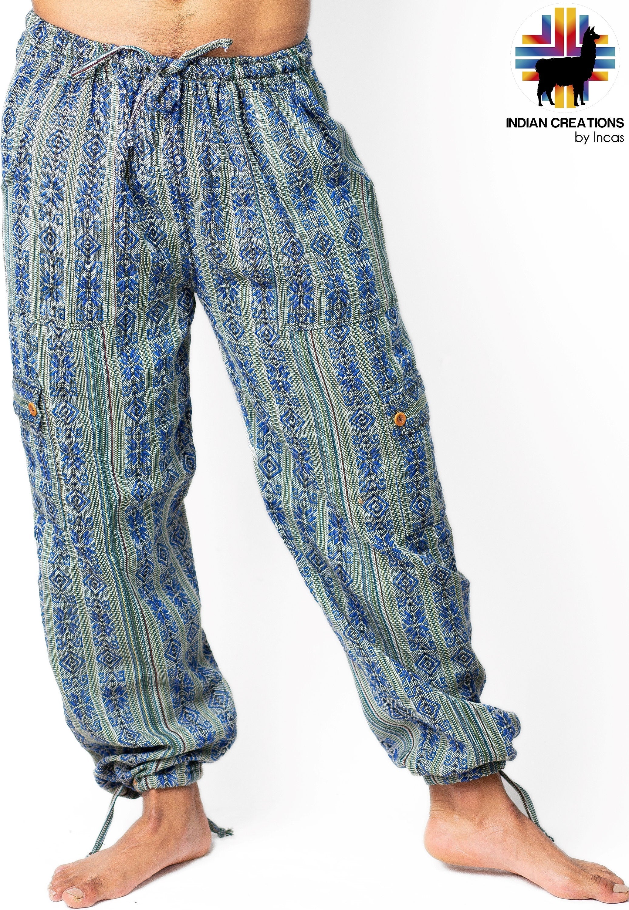 Boho Cotton Pants. Hippie Style Pants. Active Wear and Bohemian Style. Machine Washable. FREE SHIPPING! Gift Ideas