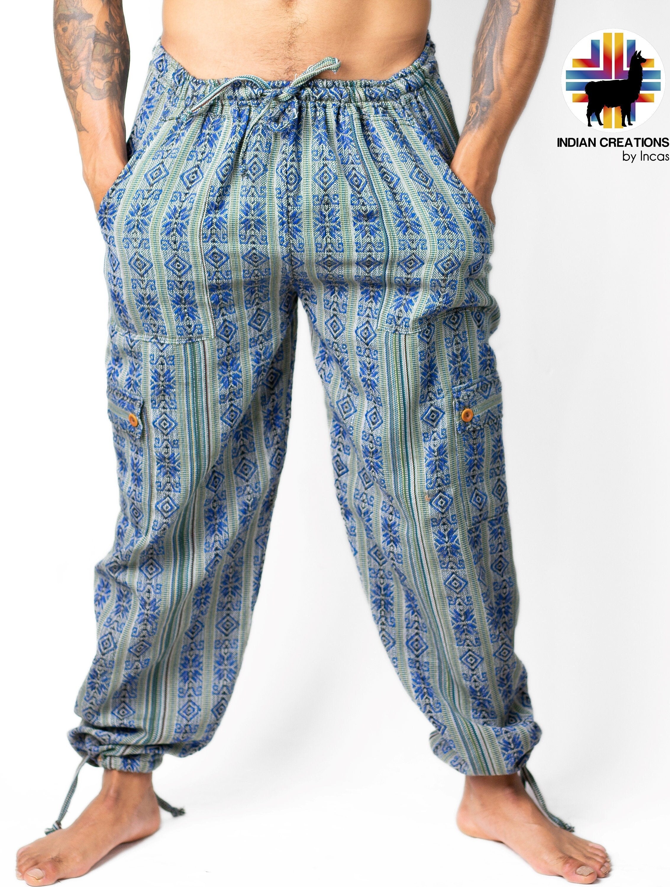 Boho Cotton Pants. Hippie Style Pants. Active Wear and Bohemian Style. Machine Washable. FREE SHIPPING! Gift Ideas