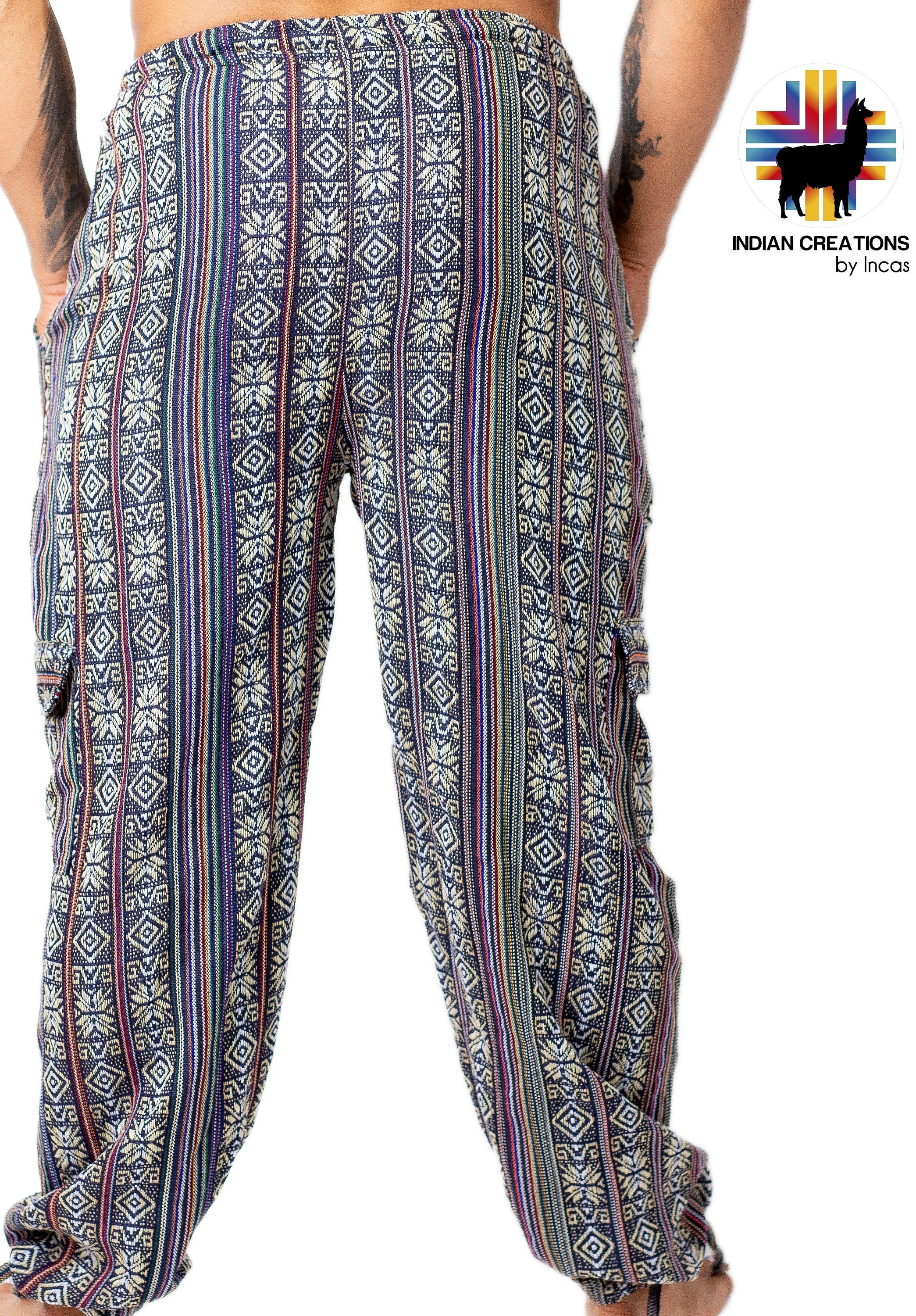 Boho Cotton Pants. Hippie Style Pants. Active Wear Bohemian Style. Super Comfortable and Machine Washable. Gifts Ideas