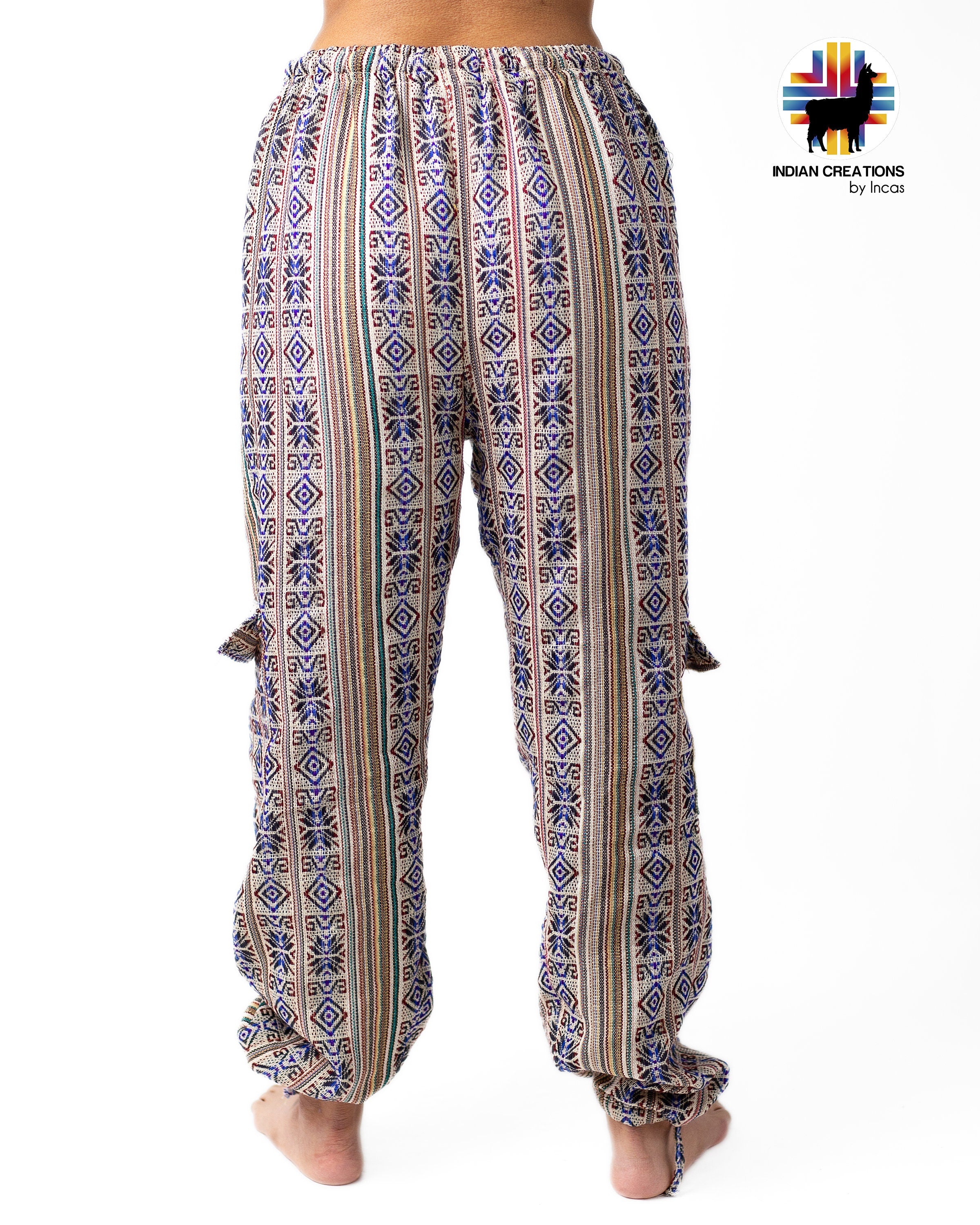 Boho Cotton Pants. Hippie Style Pants. Active Wear Bohemian Style. Super Comfortable and Machine Washable. FREE SHIPPING!