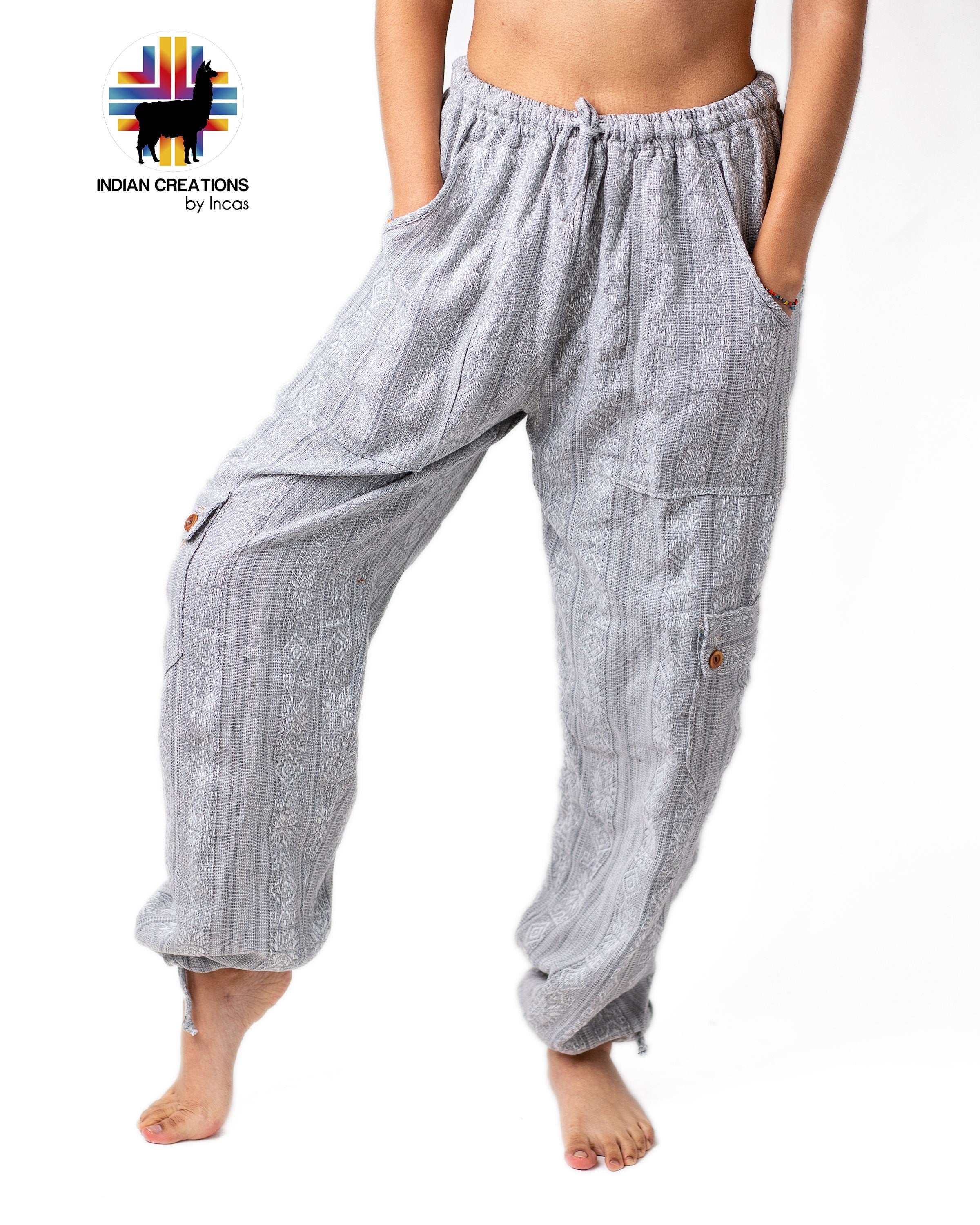 Boho Cotton Pants. Hippie Style Pants. Active Wear and Bohemian Style.Machine Washable. FREE SHIPPING! Mother's Day Gift Ideas