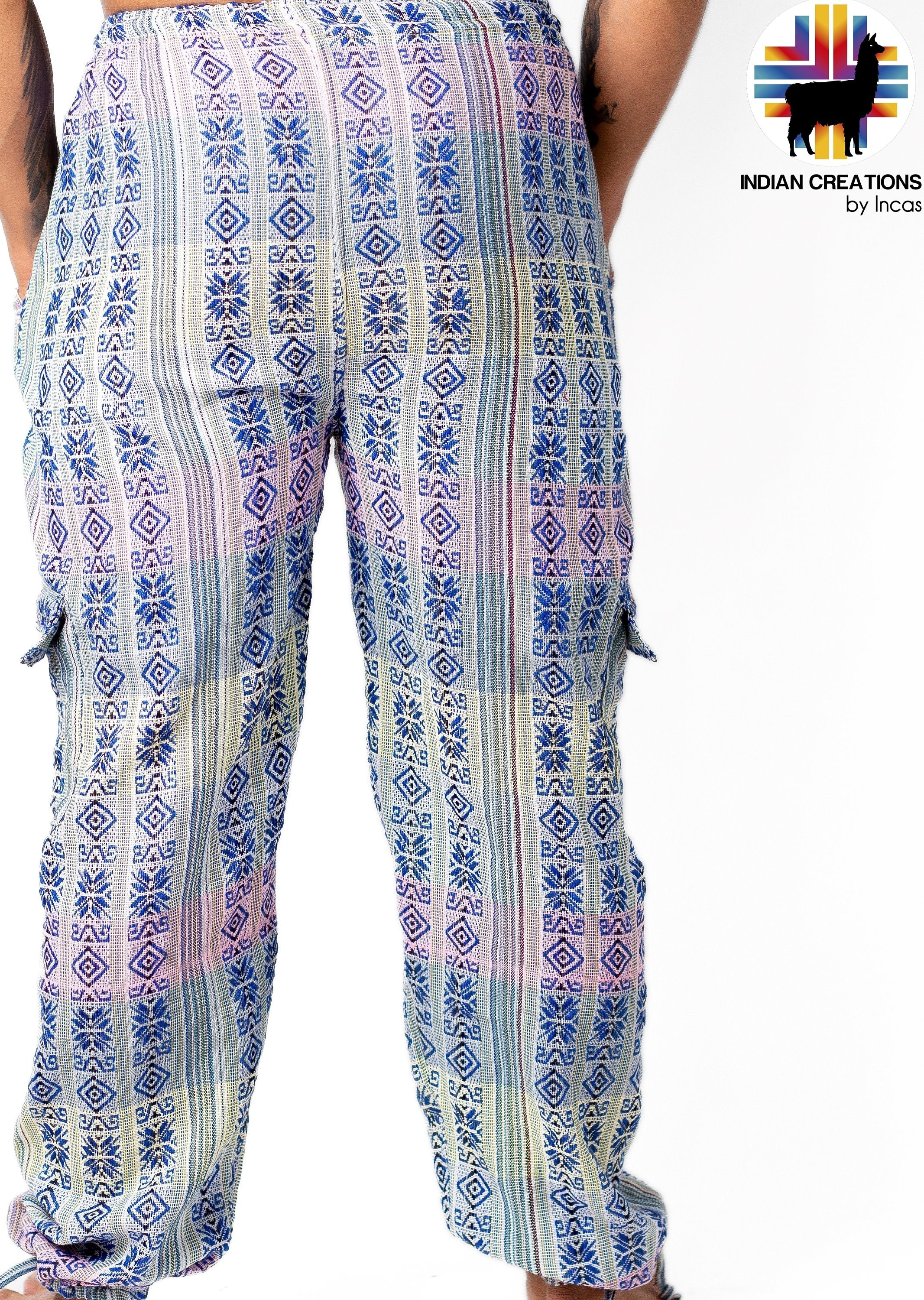 Boho Cotton Pants. Hippie Style Pants. Active Wear and Bohemian Style. Supe Comfortable and Machine Washable. FREE SHIPPING!