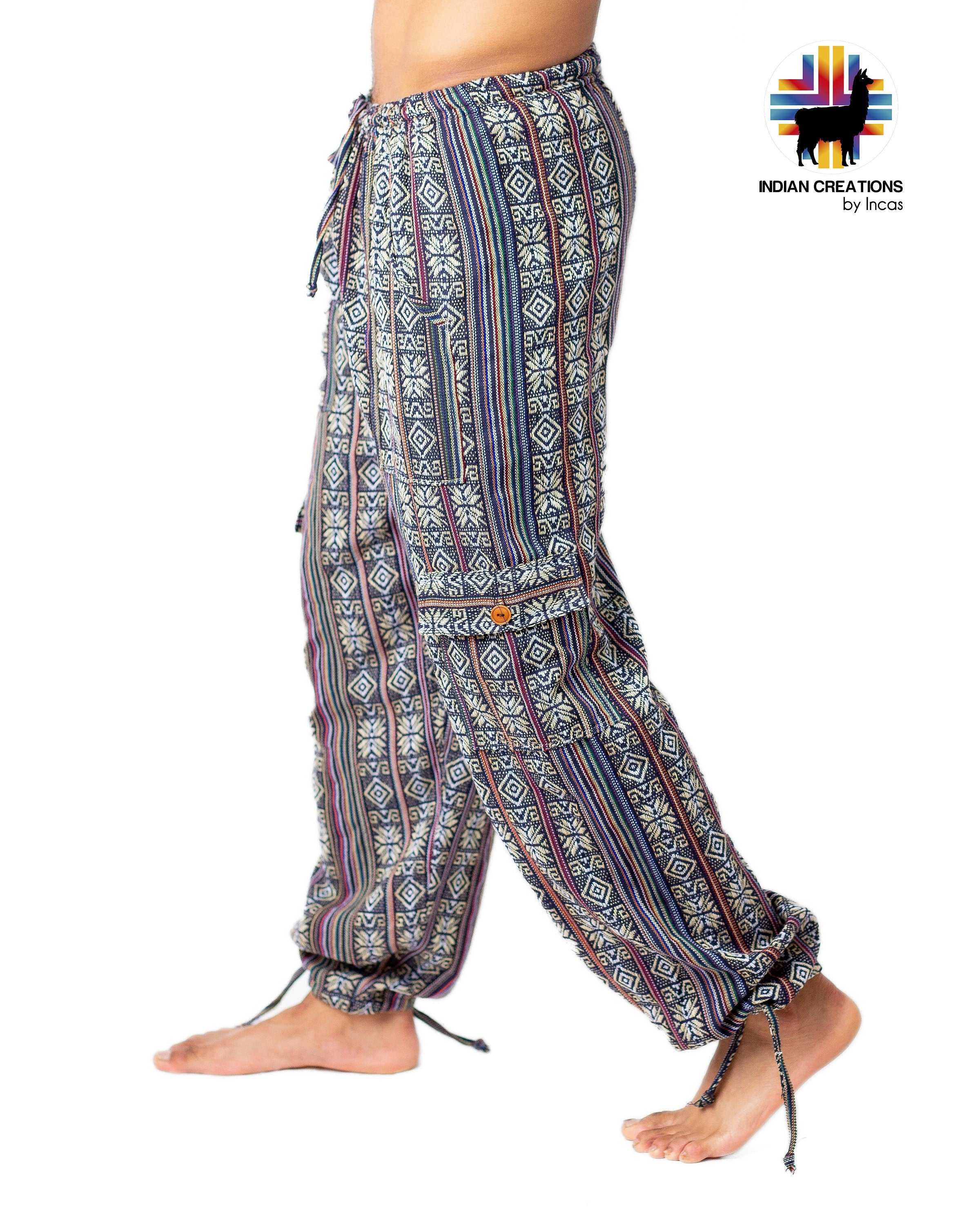 Boho Cotton Pants. Hippie Style Pants. Active Wear Bohemian Style. Super Comfortable and Machine Washable. Gifts Ideas