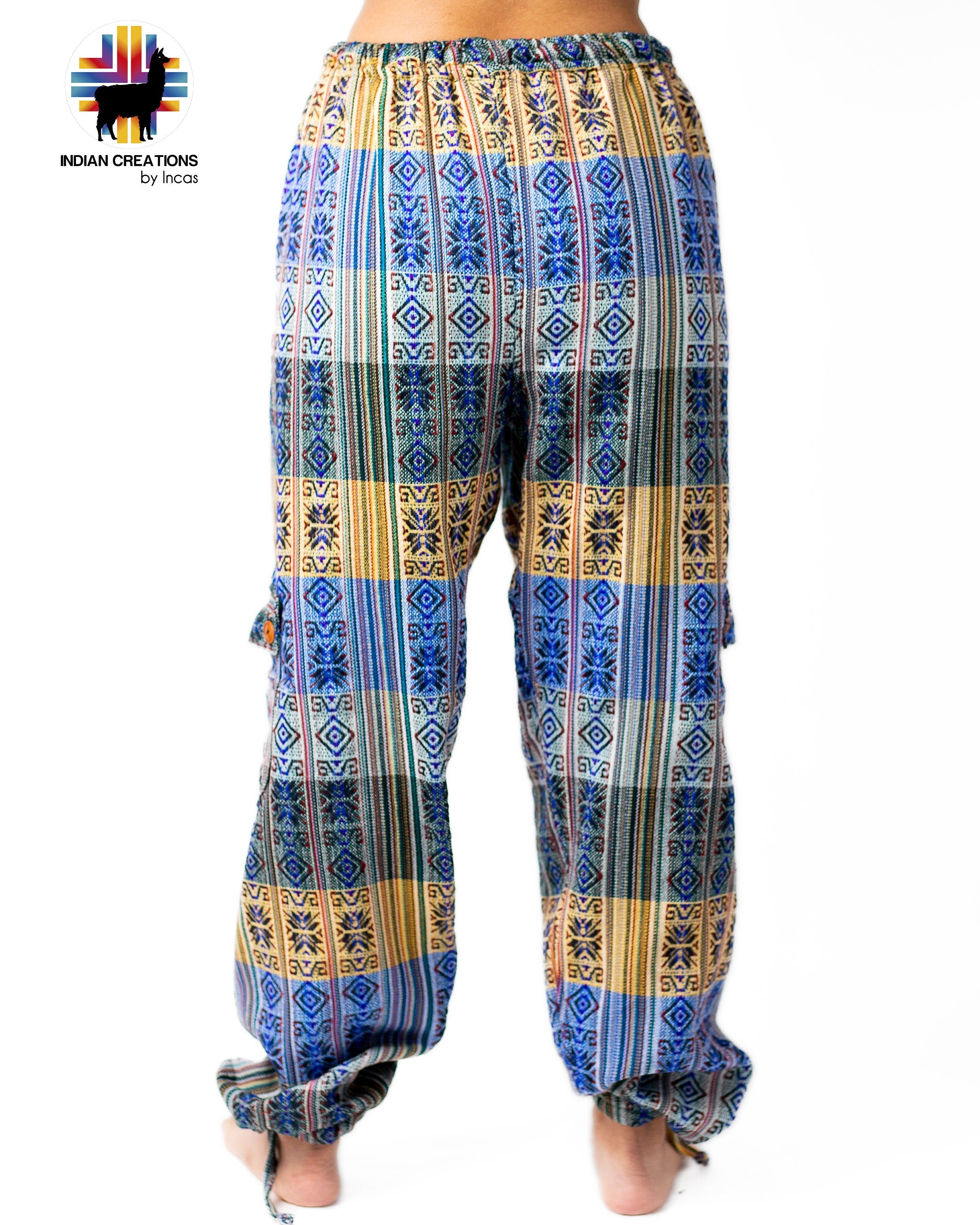 Boho Cotton Pants. Hippie Style Pants. Active Wear Bohemian Style. Comfortable and Machine Washable. FREE SHIPPING! Gift Ideas