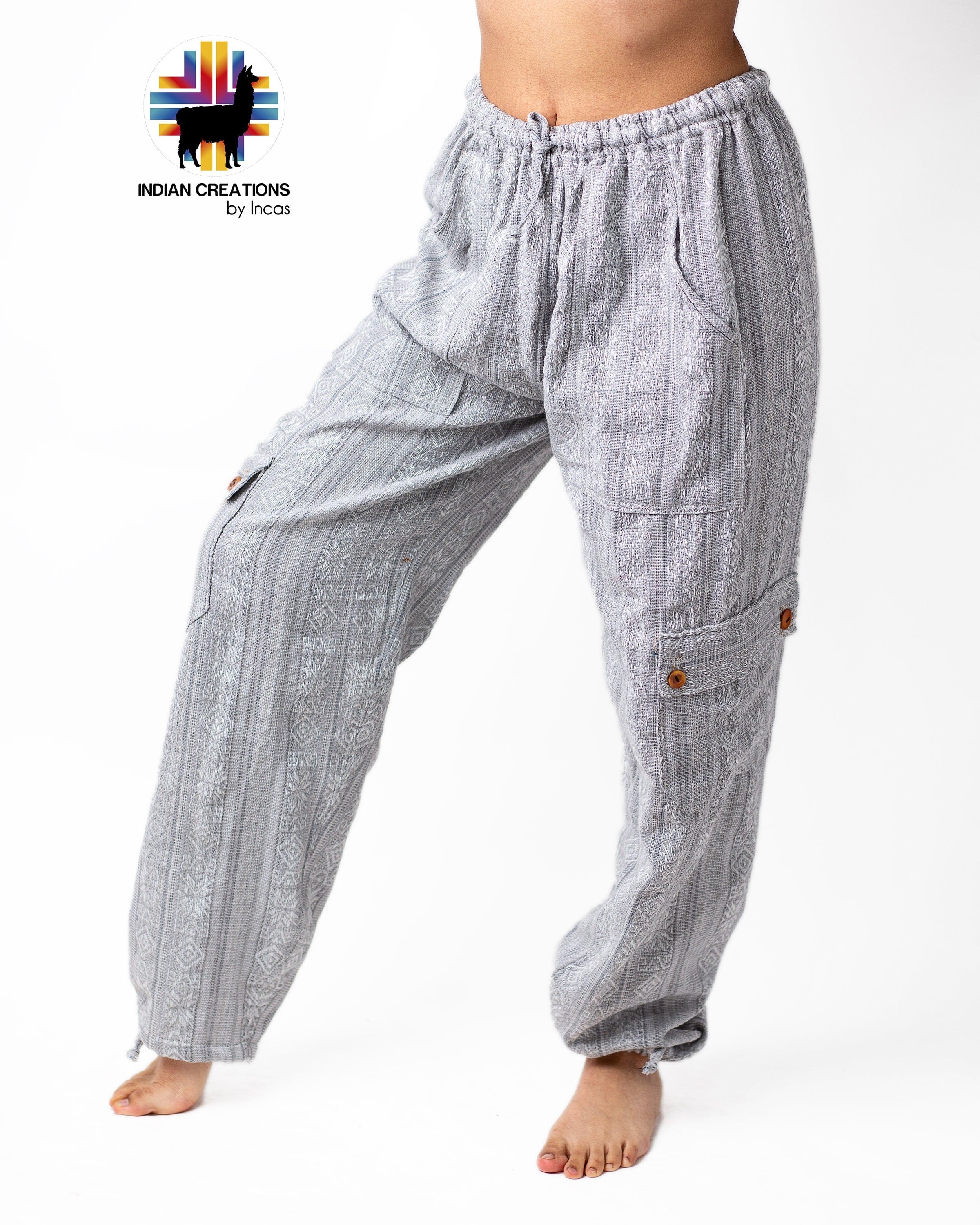 Boho Cotton Pants. Hippie Style Pants. Active Wear and Bohemian Style.Machine Washable. FREE SHIPPING! Mother's Day Gift Ideas