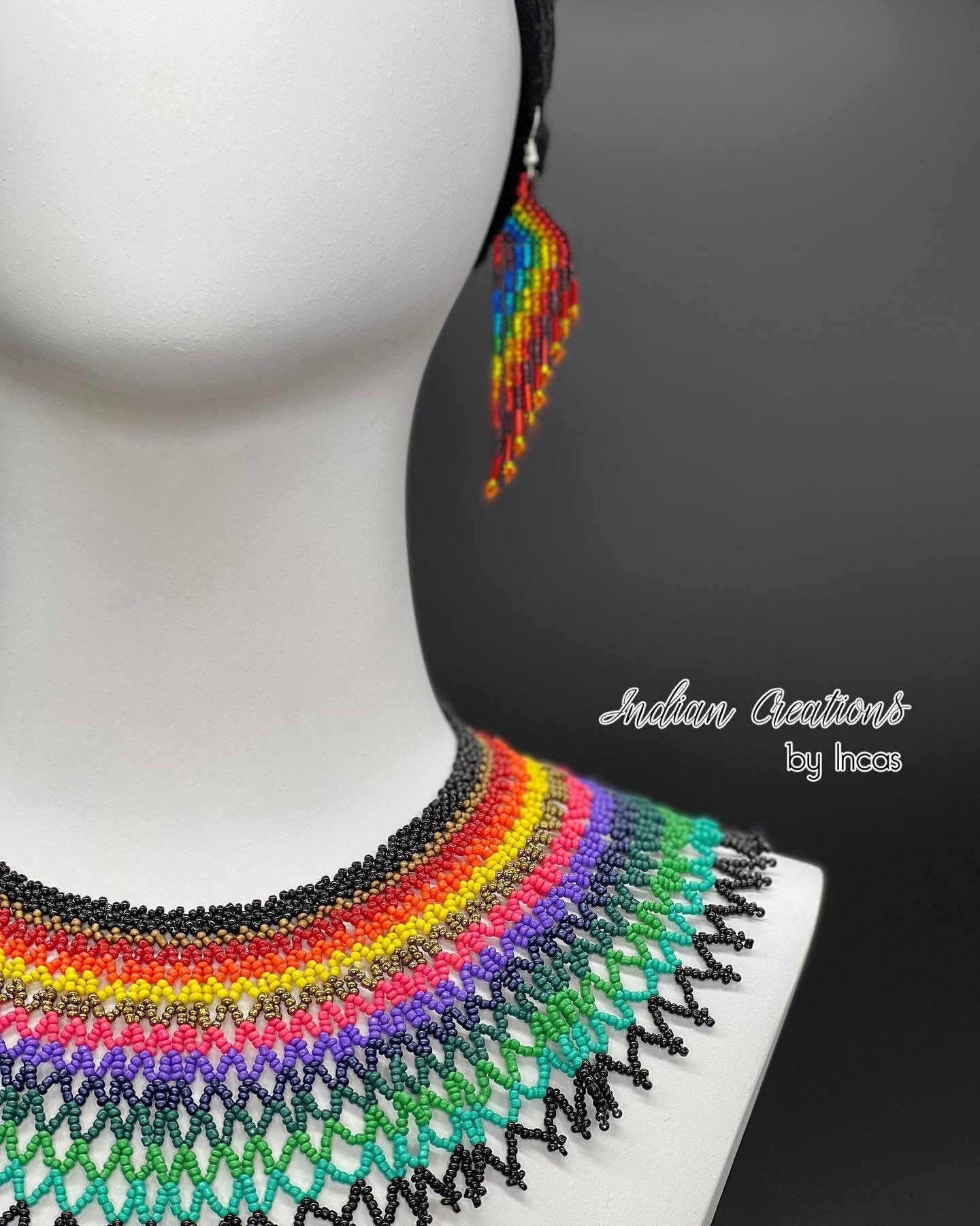 Colorful Handmade Necklaces. 100% Handmade by Indigenous Hands. tribal style. Beaded Necklace. FREE SHIPPING! Gifts Ideas