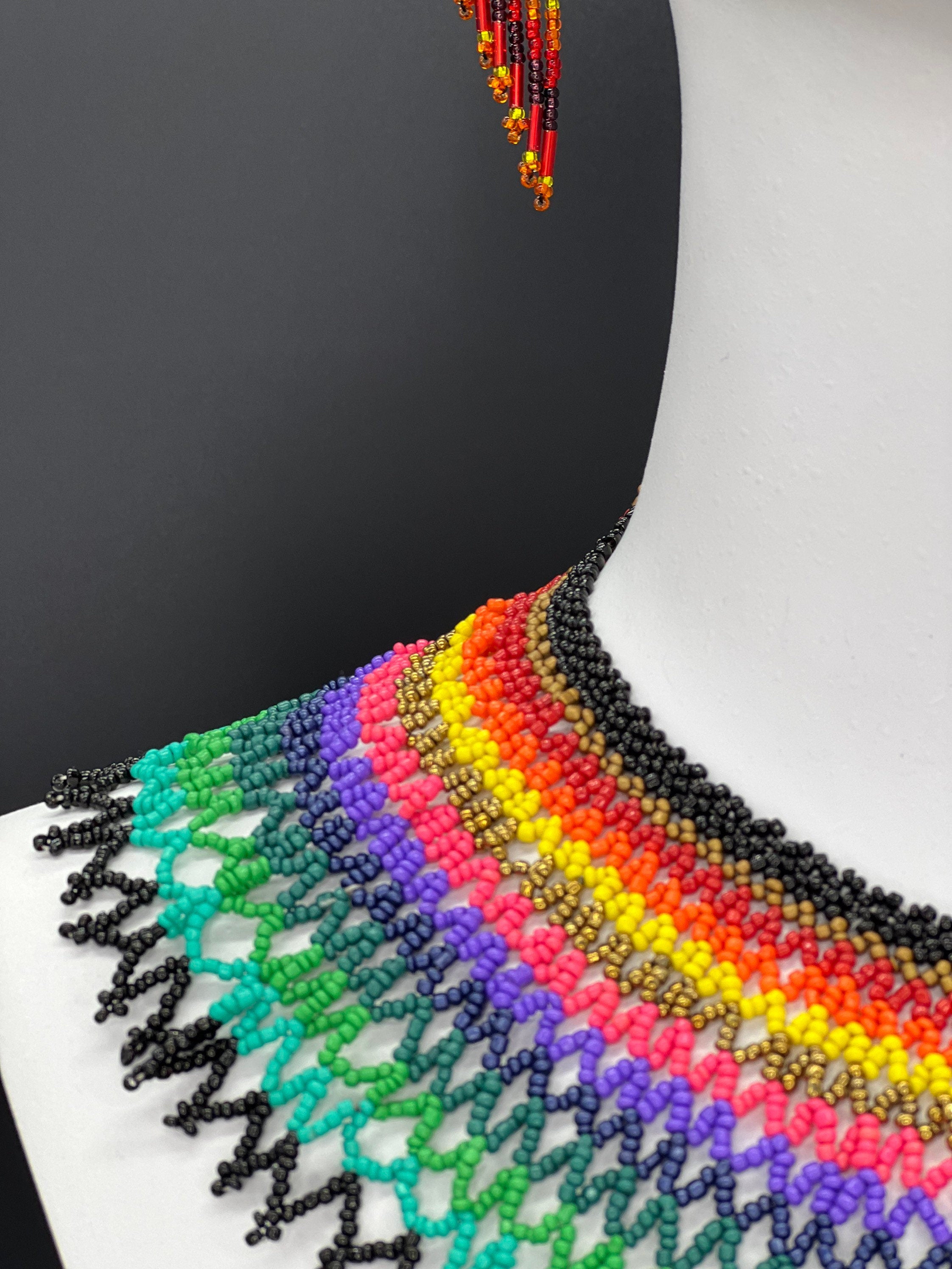 Colorful Handmade Necklaces. 100% Handmade by Indigenous Hands. tribal style. Beaded Necklace. FREE SHIPPING! Gifts Ideas