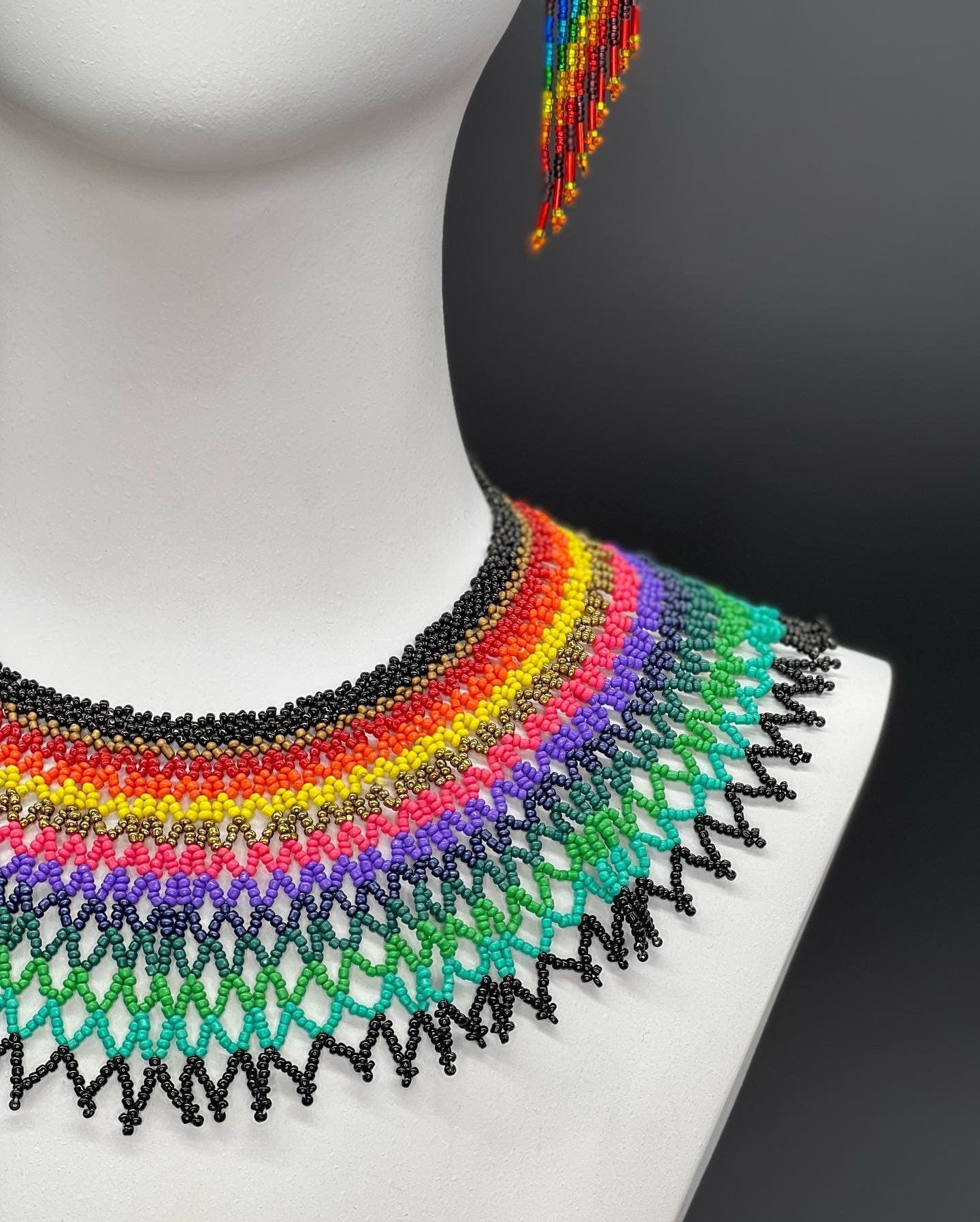 Colorful Handmade Necklaces. 100% Handmade by Indigenous Hands. tribal style. Beaded Necklace. FREE SHIPPING! Gifts Ideas
