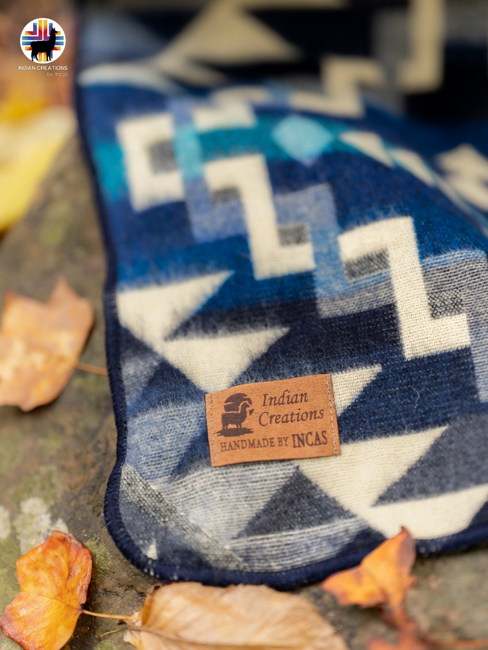 Alpaca Wool Blanket. (Mystic Forest) Beautifully designed by Indigenous Crafters. Queen Size.FREE SHIPPING!  Gift Ideas