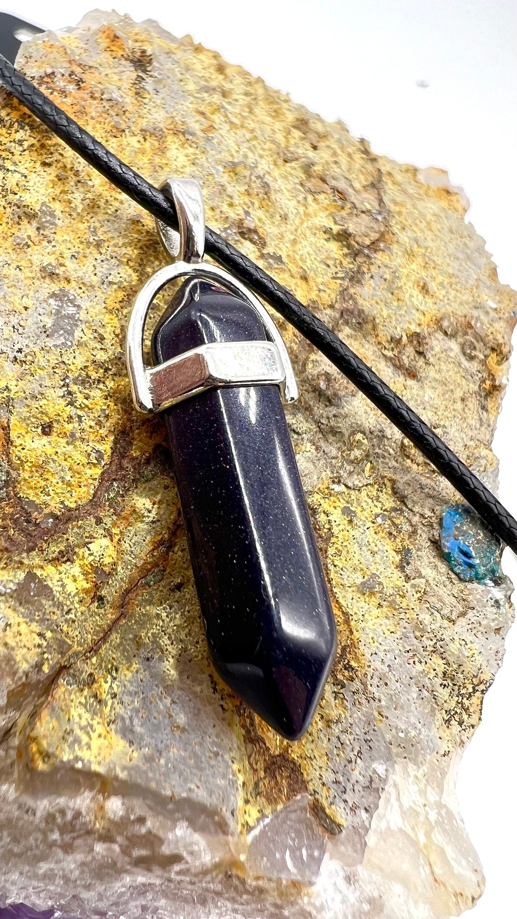 Crystal Pendulum Necklace. Chakra Pendant. Wire Wrapped Gemstone Pendant Necklace. Boho spiritual. FREE SHIPPING!