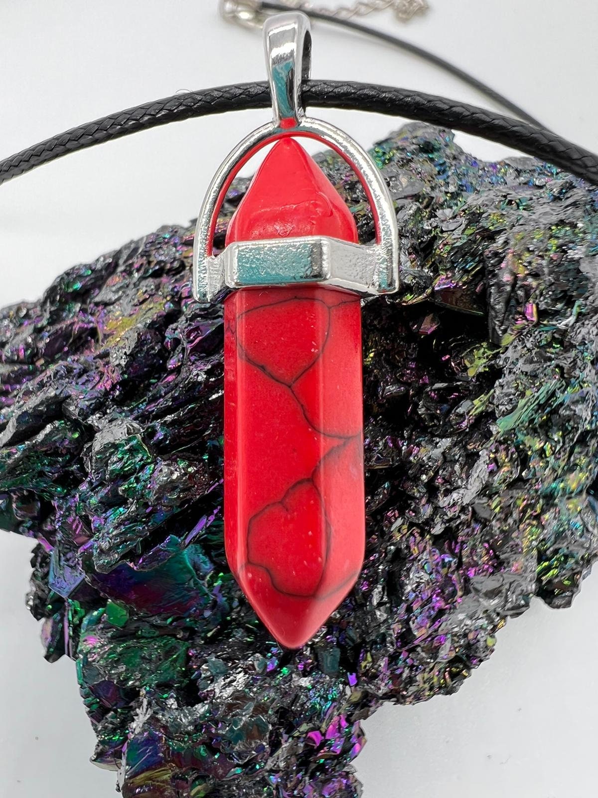 Crystal Pendulum Necklace. Chakra Pendant. Wire Wrapped Gemstone Pendant Necklace. Boho spiritual. FREE SHIPPING!