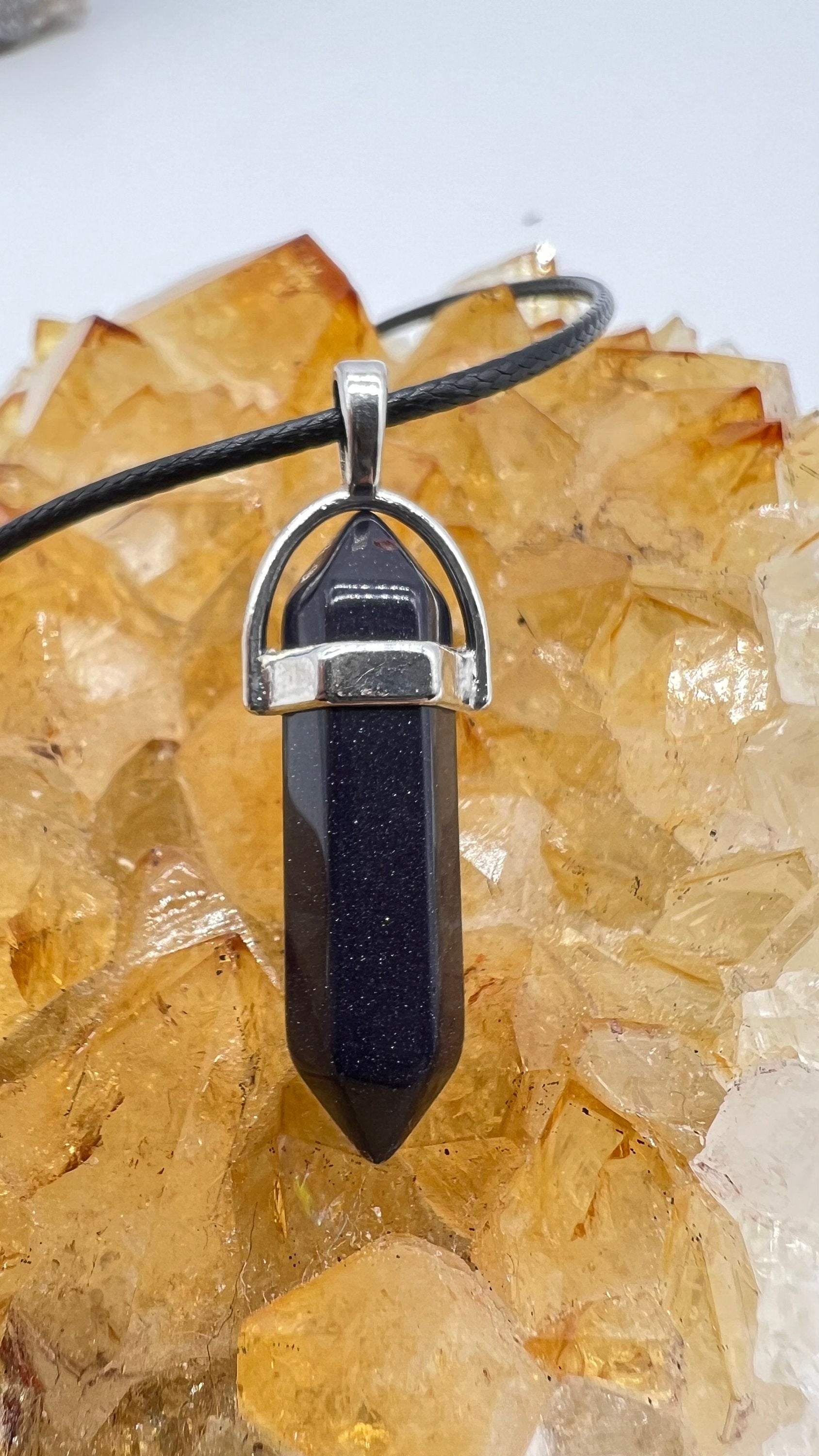 Crystal Pendulum Necklace. Chakra Pendant. Wire Wrapped Gemstone Pendant Necklace. Boho spiritual. FREE SHIPPING!