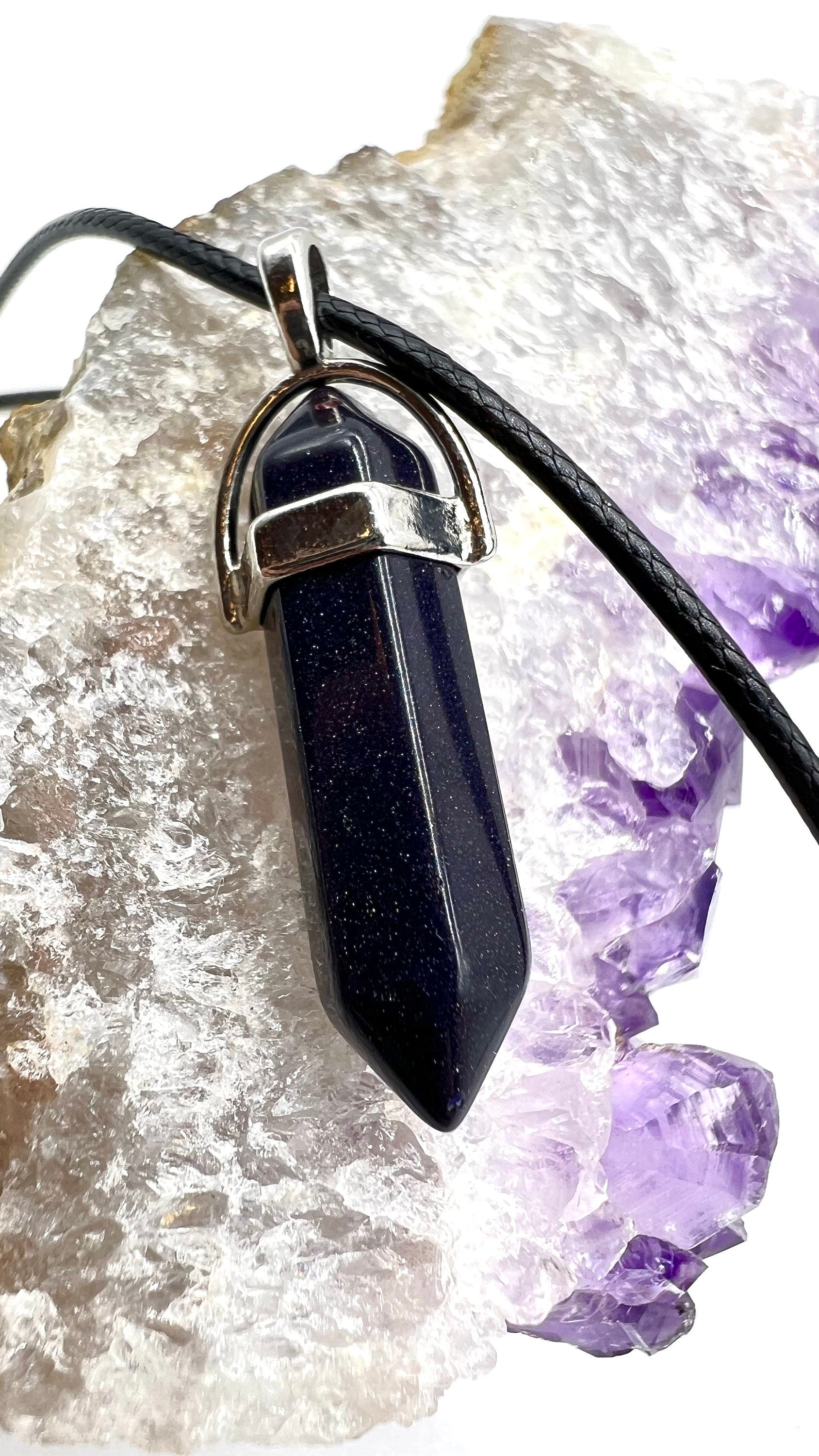 Crystal Pendulum Necklace. Chakra Pendant. Wire Wrapped Gemstone Pendant Necklace. Boho spiritual. FREE SHIPPING!