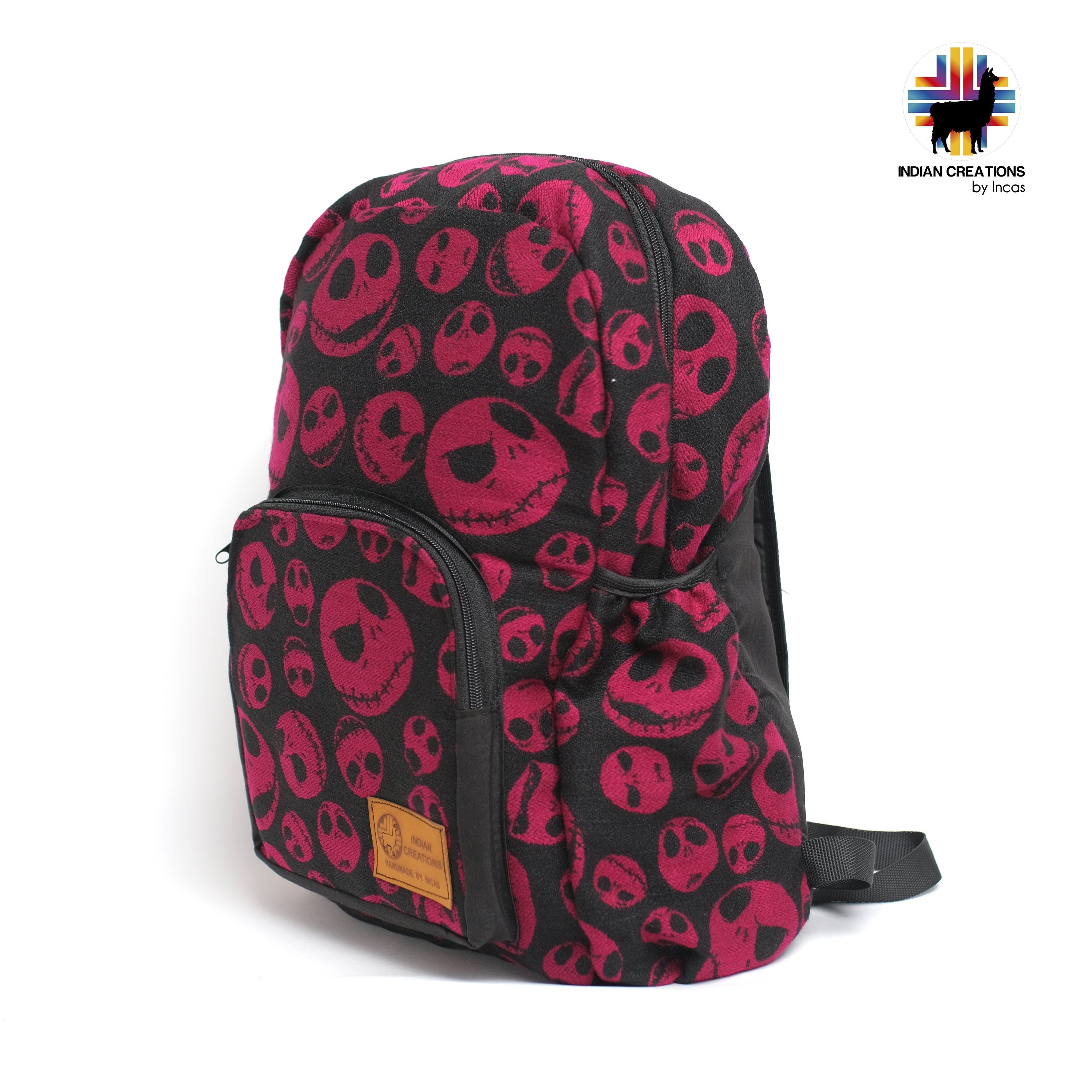 Handmade Backpack (Rose Jack Skellington ) Exclusive Design. Lightweight. Unique, accessible. Machine washable! FREE SHIPPING! Gift Ideas