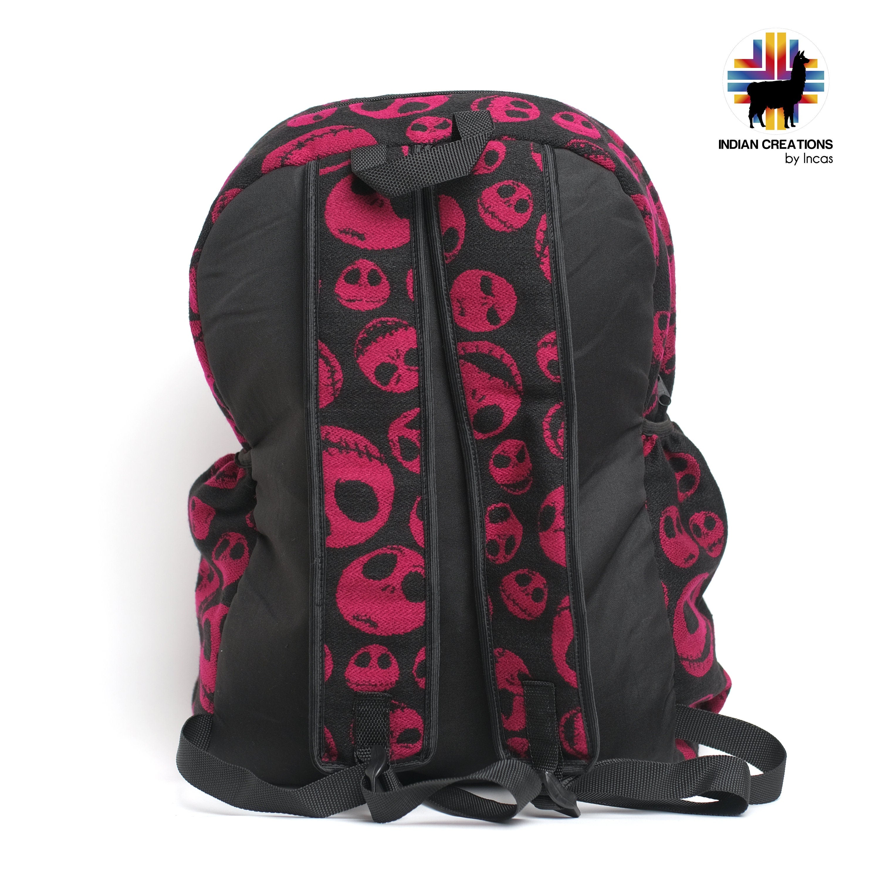 Handmade Backpack (Rose Jack Skellington ) Exclusive Design. Lightweight. Unique, accessible. Machine washable! FREE SHIPPING! Gift Ideas