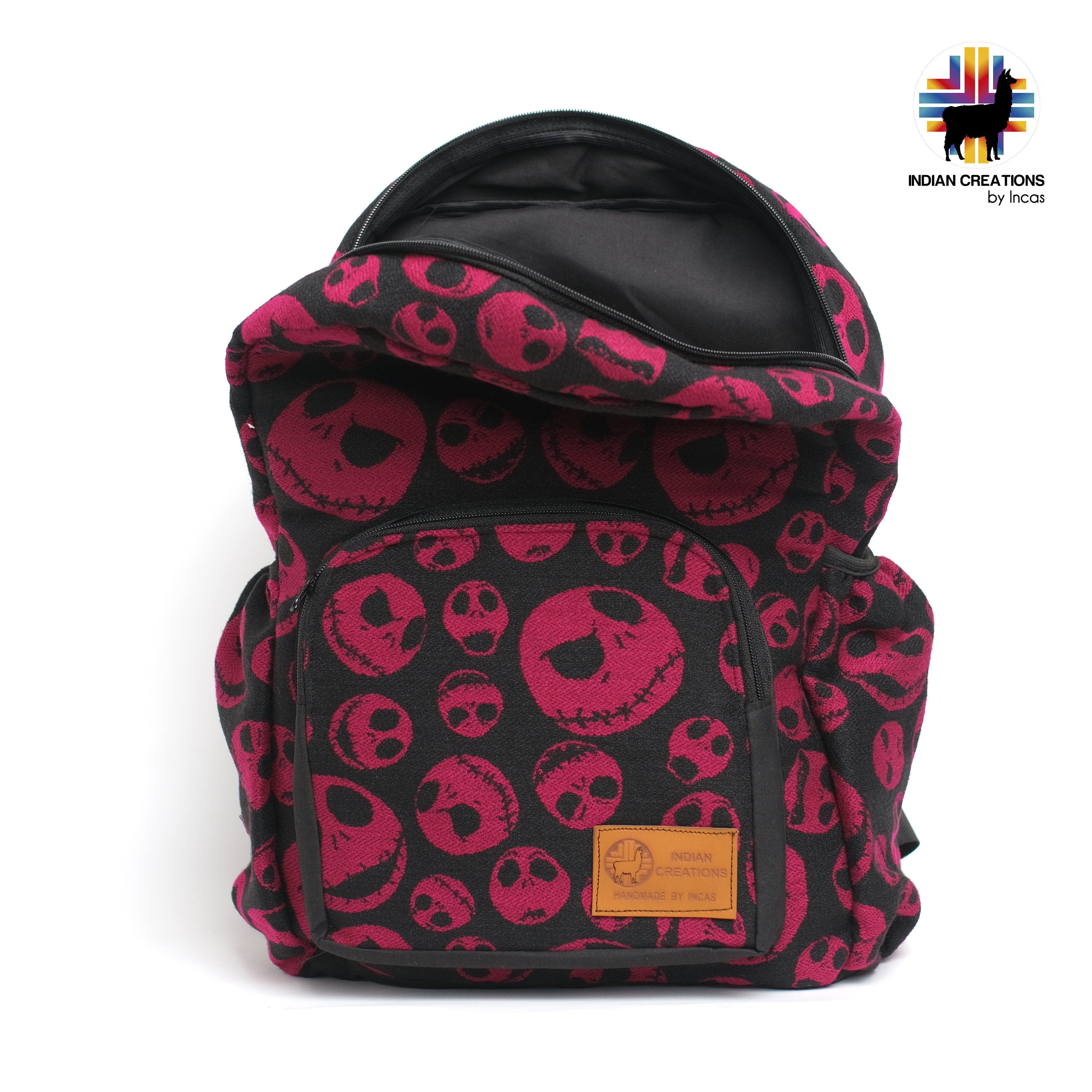 Handmade Backpack (Rose Jack Skellington ) Exclusive Design. Lightweight. Unique, accessible. Machine washable! FREE SHIPPING! Gift Ideas