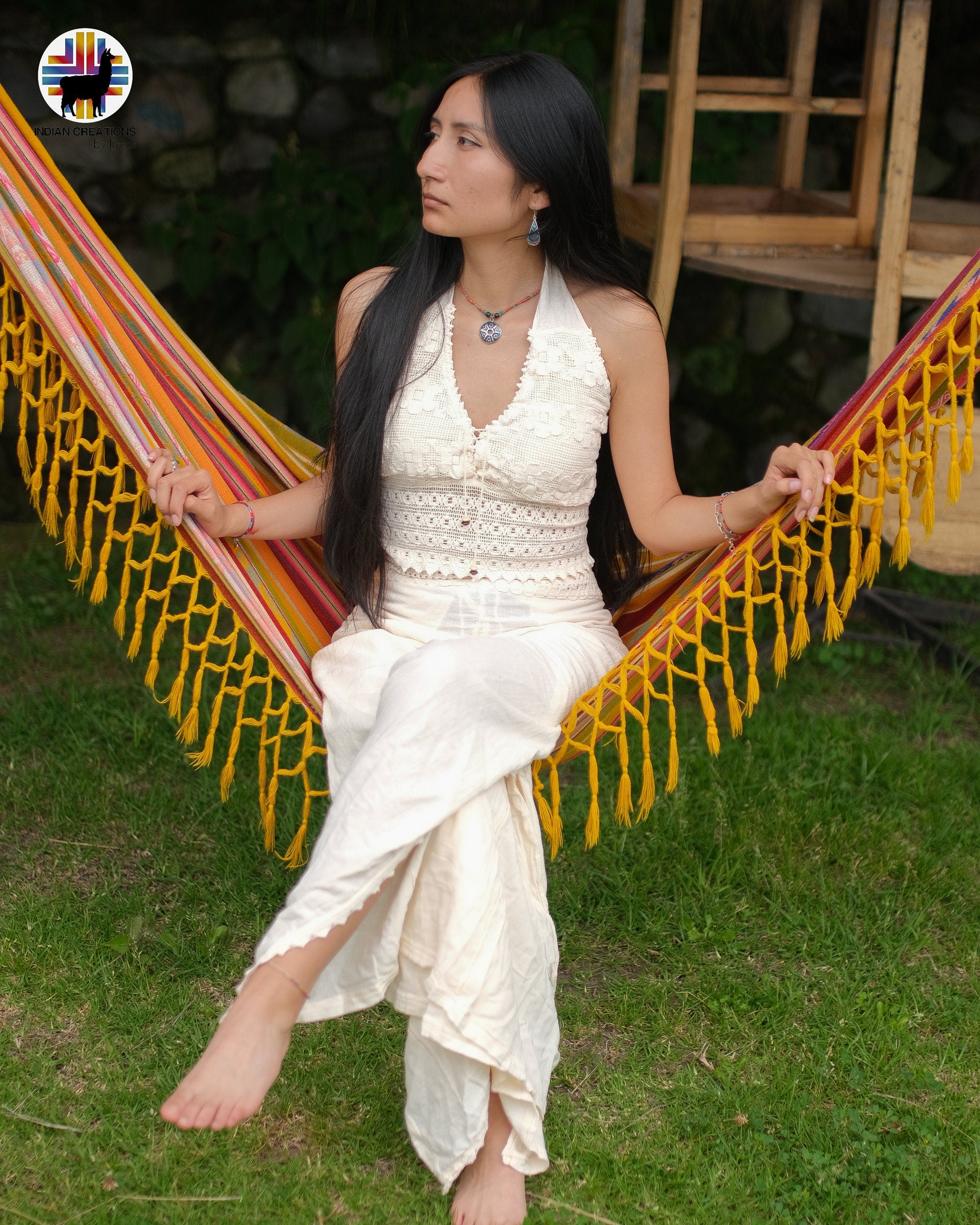 Hand-stitched Cotton 2 Pieces Set (Mystic Mountains). Bohemian Style. Super Comfortable and Machine Washable. One Size. FREE SHIPPING!