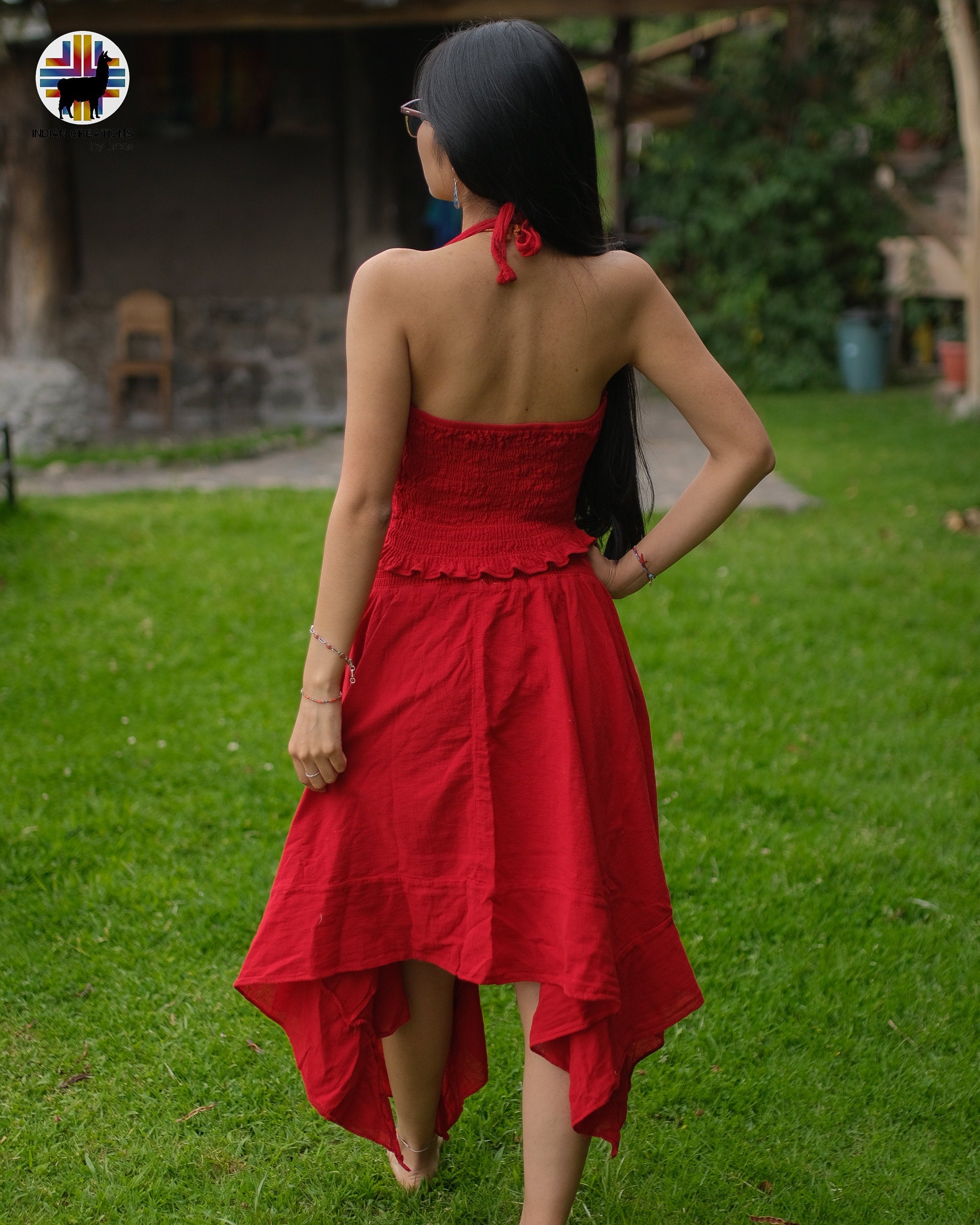 Hand-stitched Cotton 2 Pieces Set (Gypsy Feels). Bohemian Style. Super Comfortable and Machine Washable. One Size. FREE SHIPPING!
