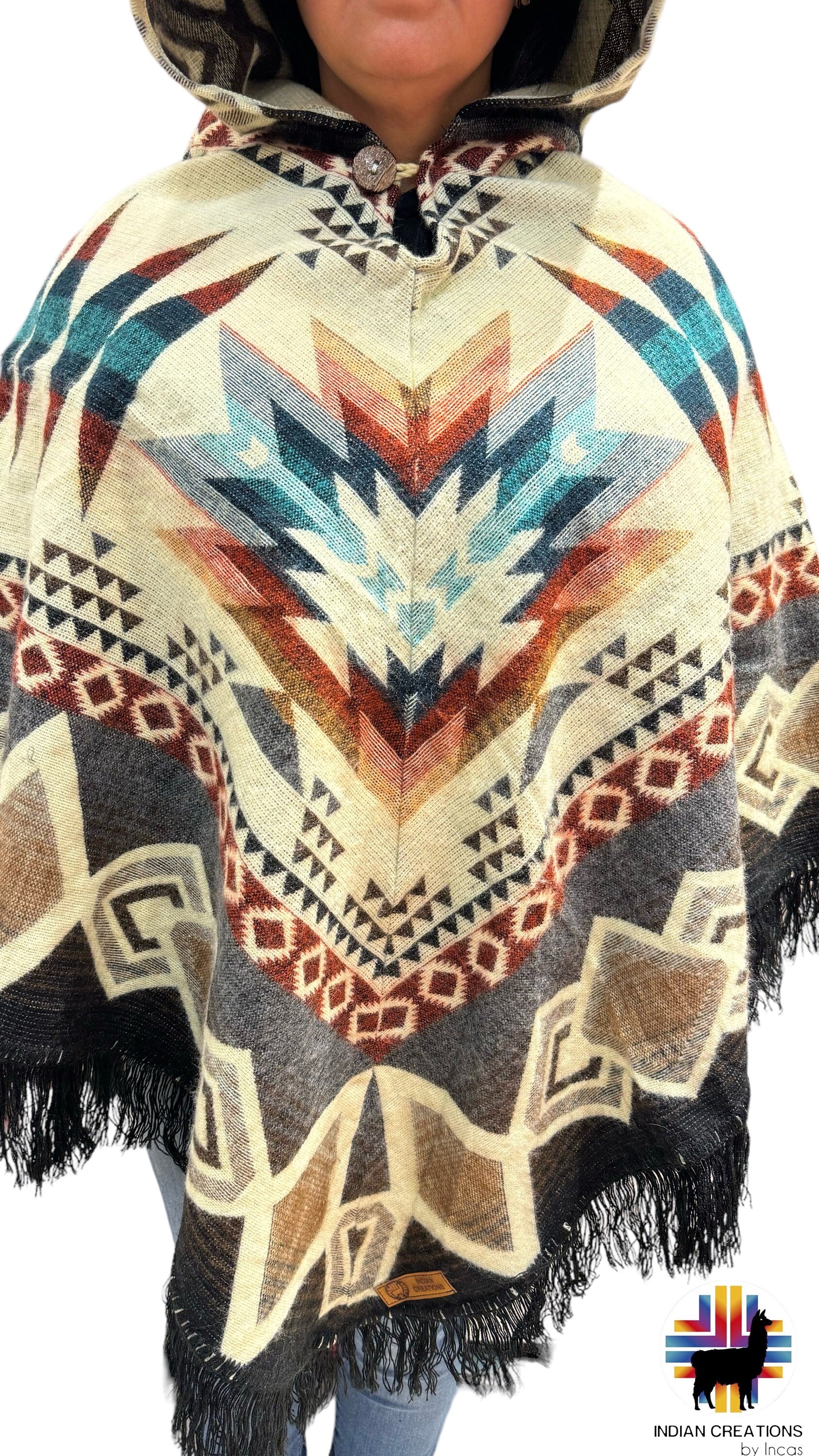 Unisex Alpaca Wool poncho. V Shaped Style.One size. Lightweight but Super soft and warm. Crafted with Alpaca Wool. FREE SHIPPING! Gift Ideas