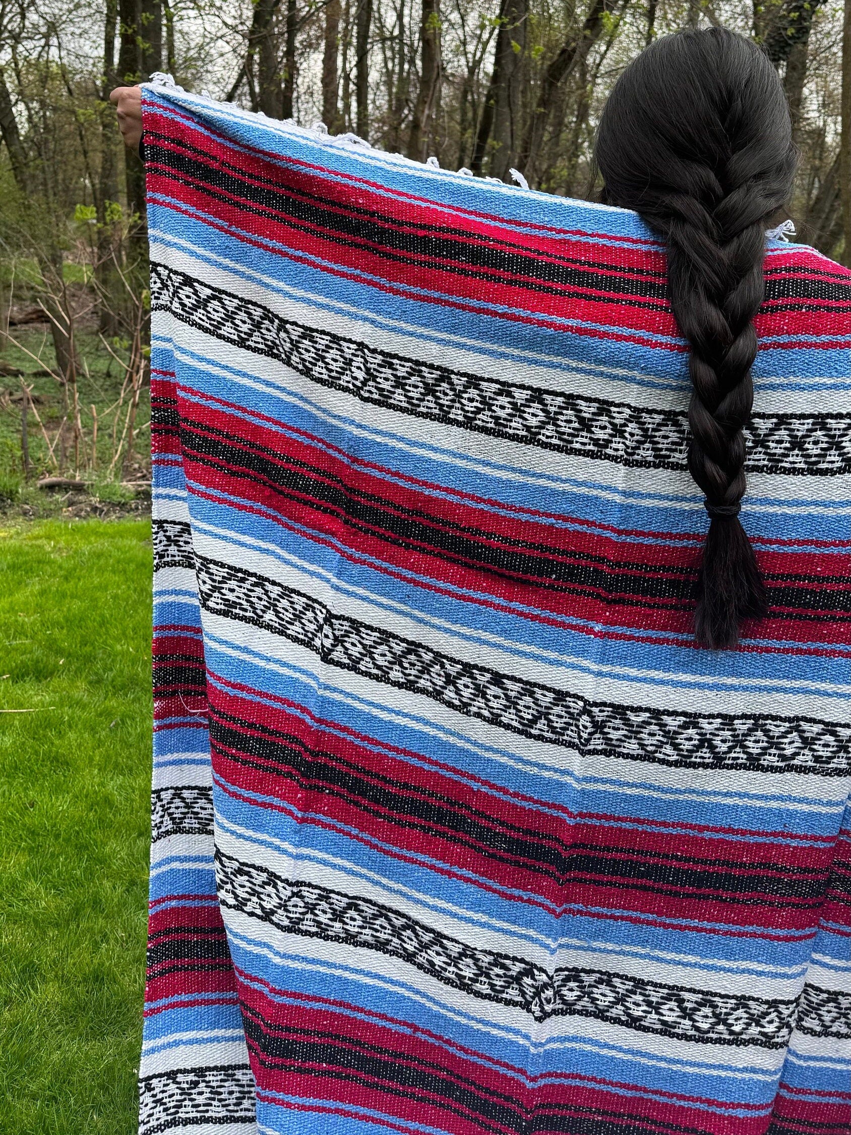 Handmade Mexican blankets| Yoga blankets| Handwoven falsa blanket| Southwest Blanket| FREE shipping!!