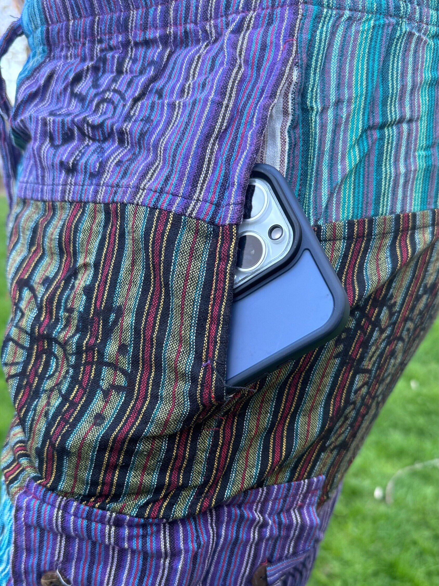 Hippie Style Pants.Size L. Active Wear Bohemian Style. Super Comfortable and Machine Washable. Gifts Ideas