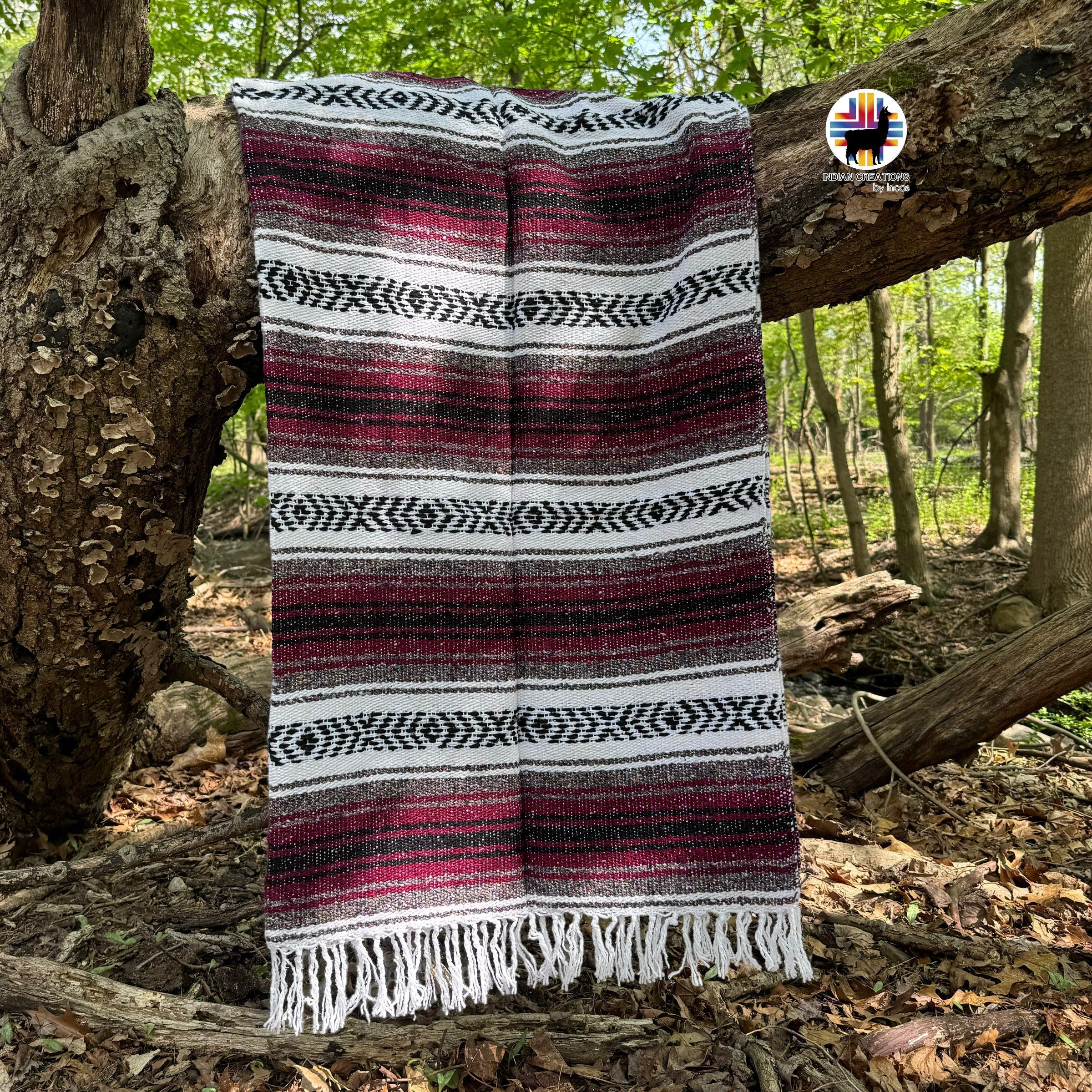 Handmade Mexican Blankets| Yoga Blankets | Handwoven falsa Blankets | Southwest Blankets | FREE SHIPPING!!