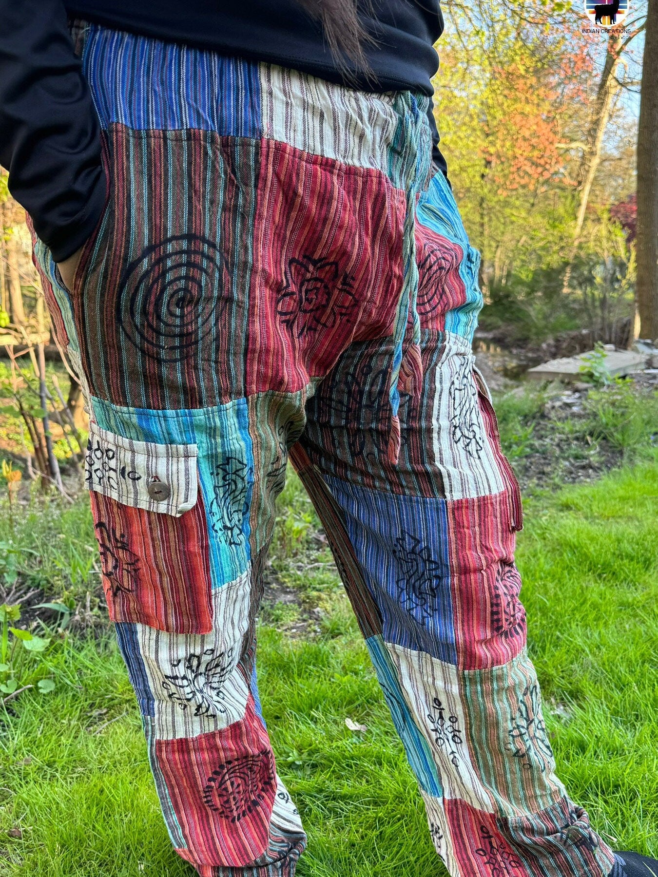 Hippie Style Pants. Active Wear Bohemian Style. Super Comfortable and Machine Washable. Gifts Ideas