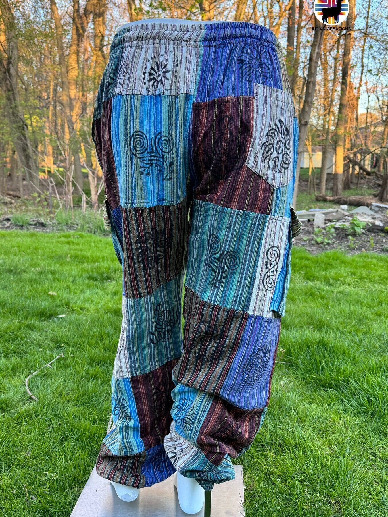 Hippie Style Pants.Size XL. Active Wear Bohemian Style. Super Comfortable and Machine Washable. Gifts Ideas