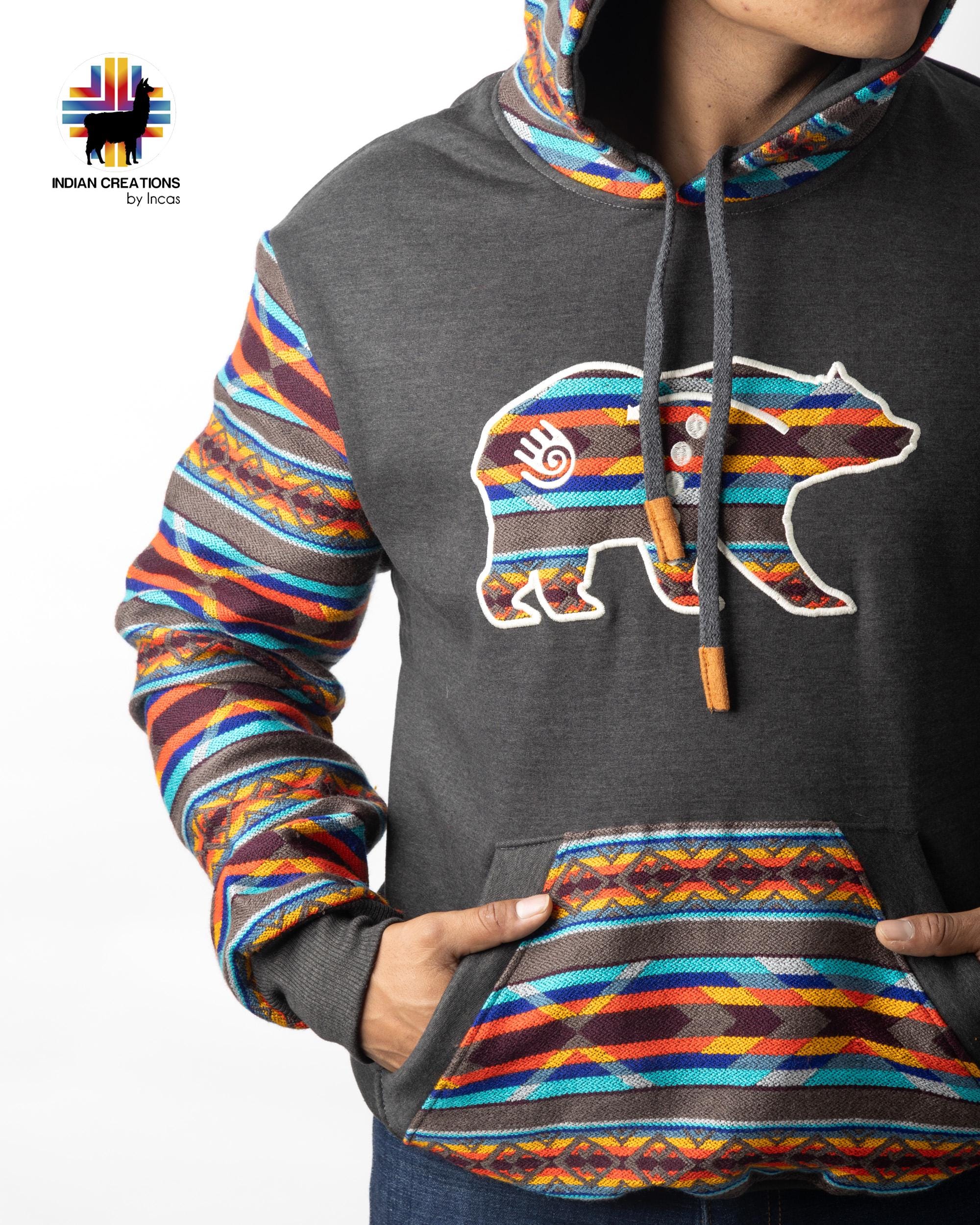 Handmade Hoodie. Handcrafted by Indigenous Hands. Super Soft with Hood. Unisex. Machine Washable. FREE SHIPPING! Gift Ideas
