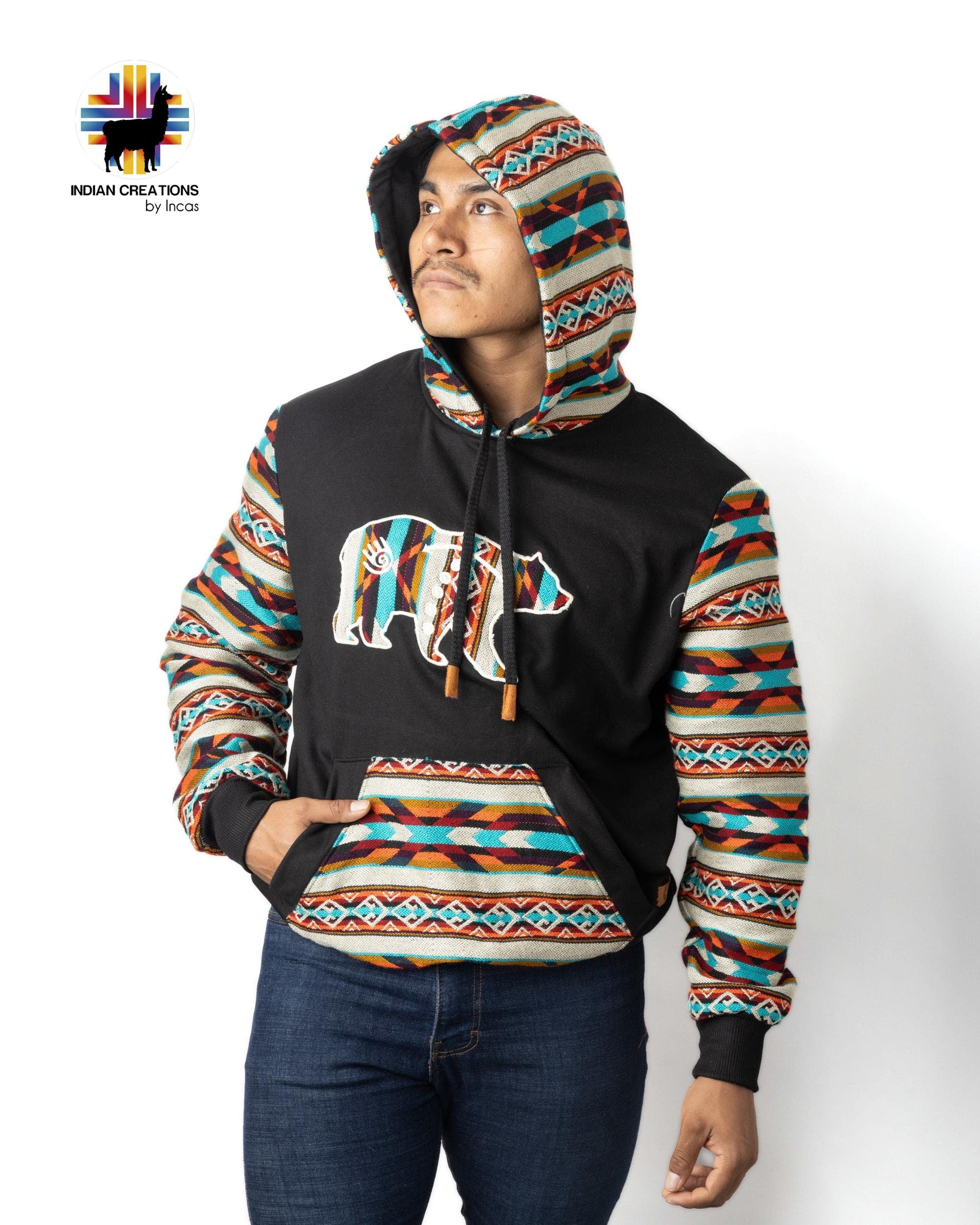 Handmade Hoodie. Handcrafted by Indigenous Hands. Super Soft with Hood. Unisex. Machine Washable. FREE SHIPPING! Gift Ideas
